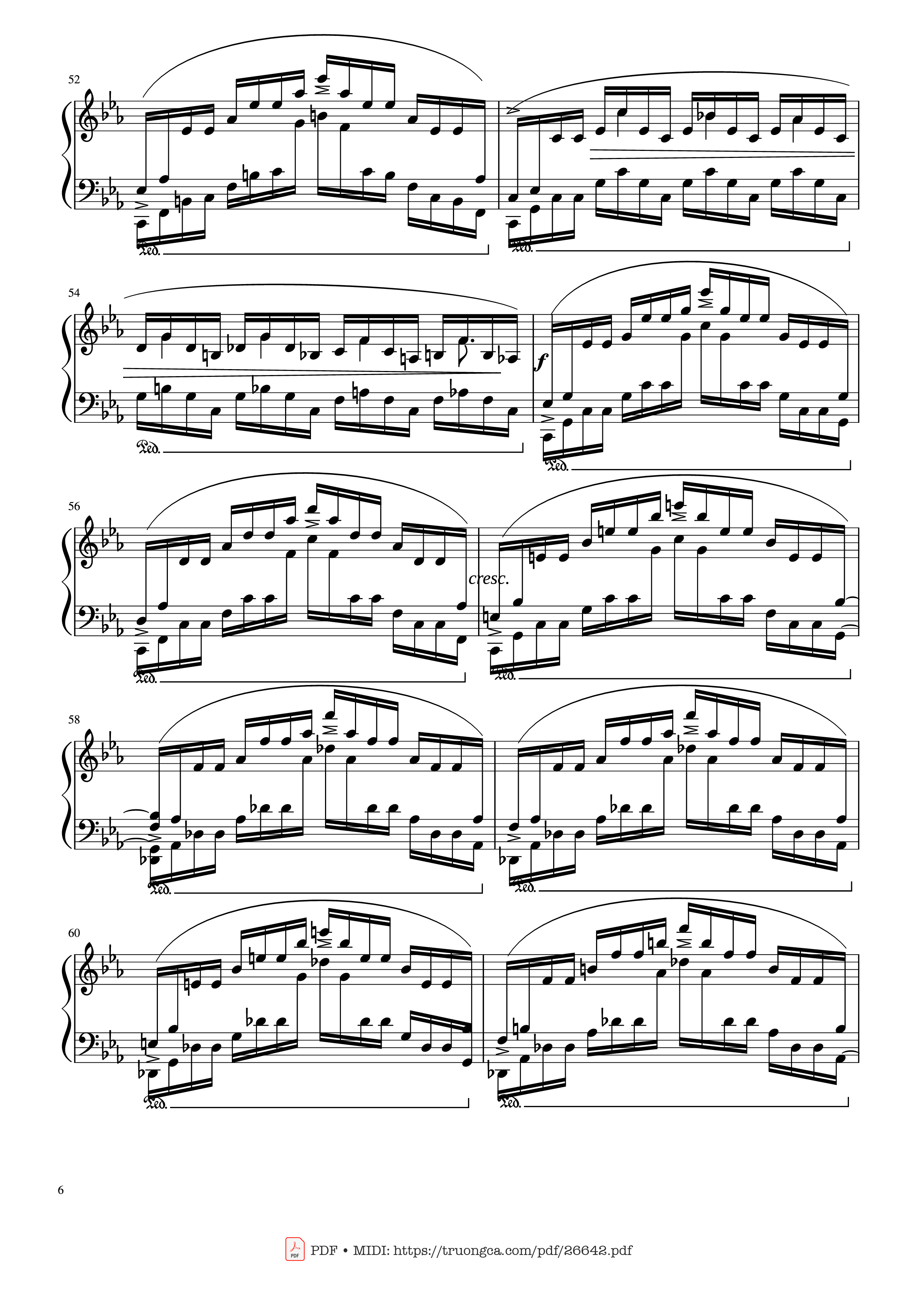 Trang 6 của Sheet nhạc PDF bài hát Etude in C Minor Piano - Chopin