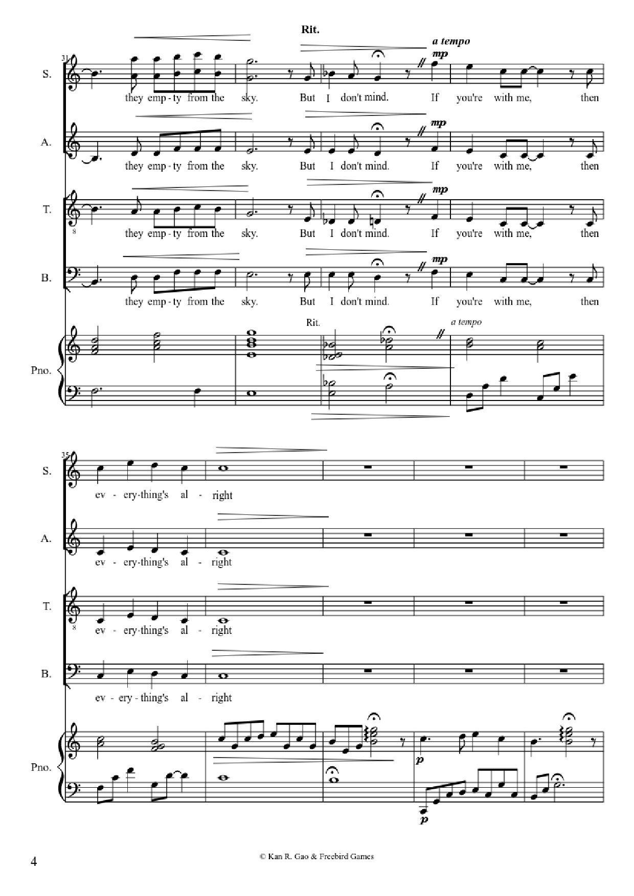 Trang 4 của Sheet nhạc PDF Piano Guitar Tab bài hát Everything