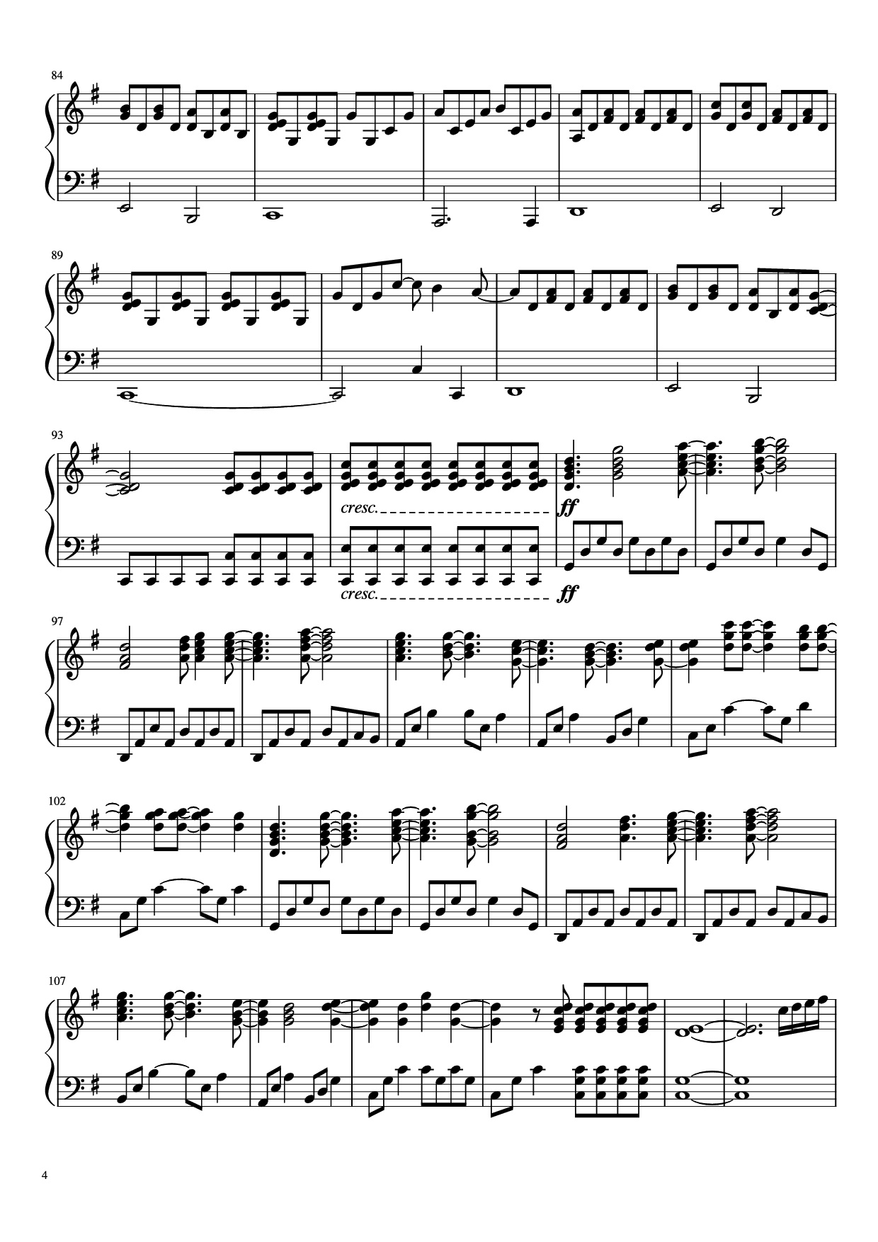 Trang 4 của Sheet nhạc PDF Piano bài hát A Million Dream Piano - Undefined