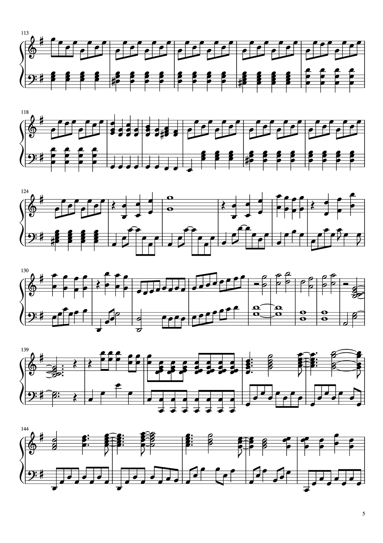 Trang 5 của Sheet nhạc PDF Piano bài hát A Million Dream Piano - Undefined
