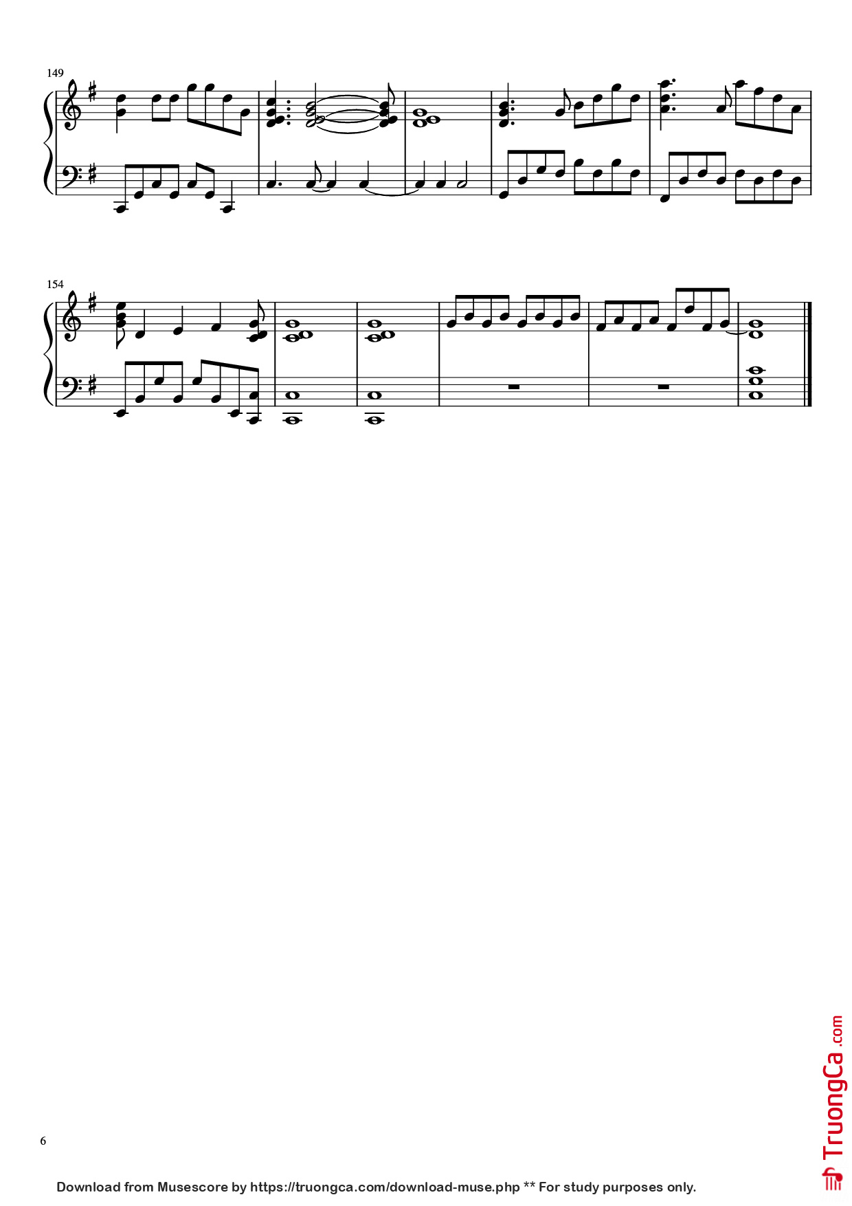 Trang 6 của Sheet nhạc PDF Piano bài hát A Million Dream Piano - Undefined
