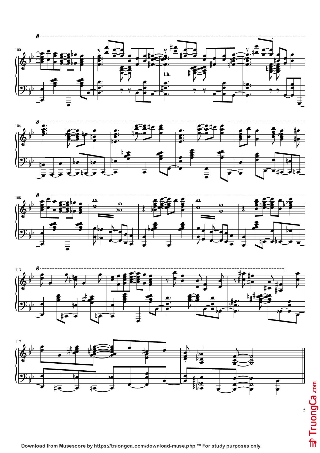 Trang 5 của Sheet nhạc PDF Piano bài hát The Charleston Piano - James P. Johnson