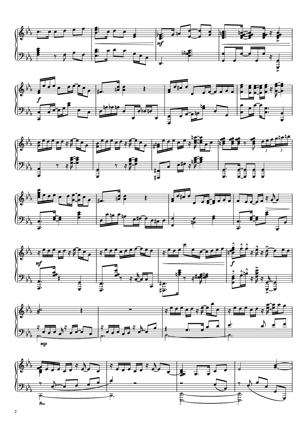 Trang 2 của Sheet nhạc PDF Piano bài hát Suite : The Star Conquering Traveler Piano - Undefined
