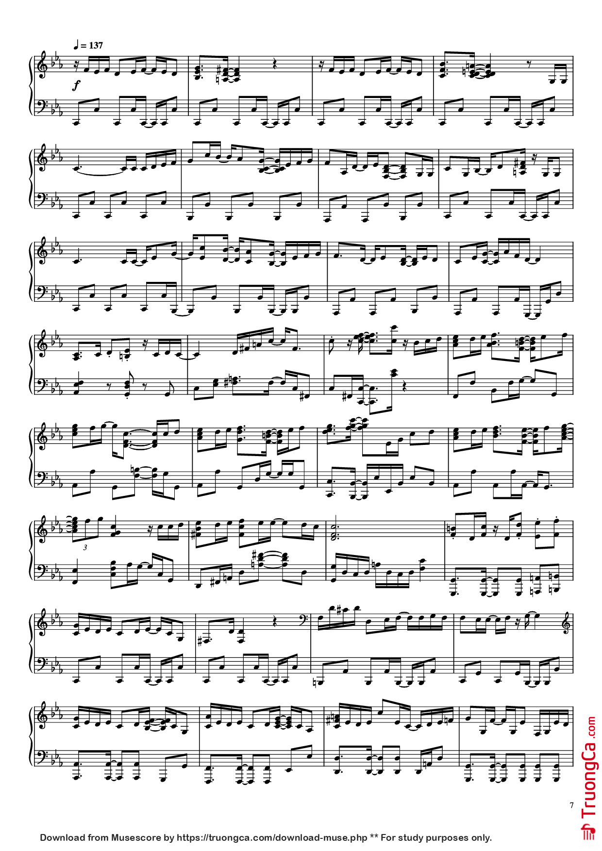 Trang 7 của Sheet nhạc PDF Piano bài hát Suite : The Star Conquering Traveler Piano - Undefined