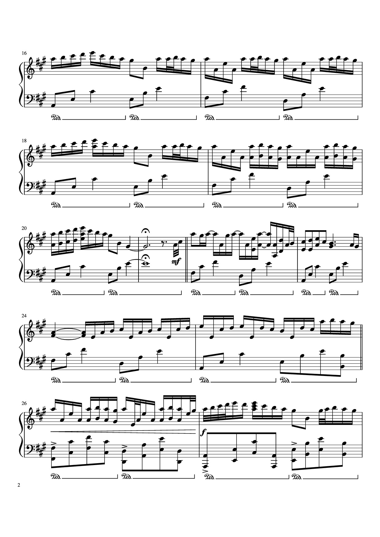 Trang 2 của Sheet nhạc PDF Piano bài hát River Flows in You Piano - Undefined