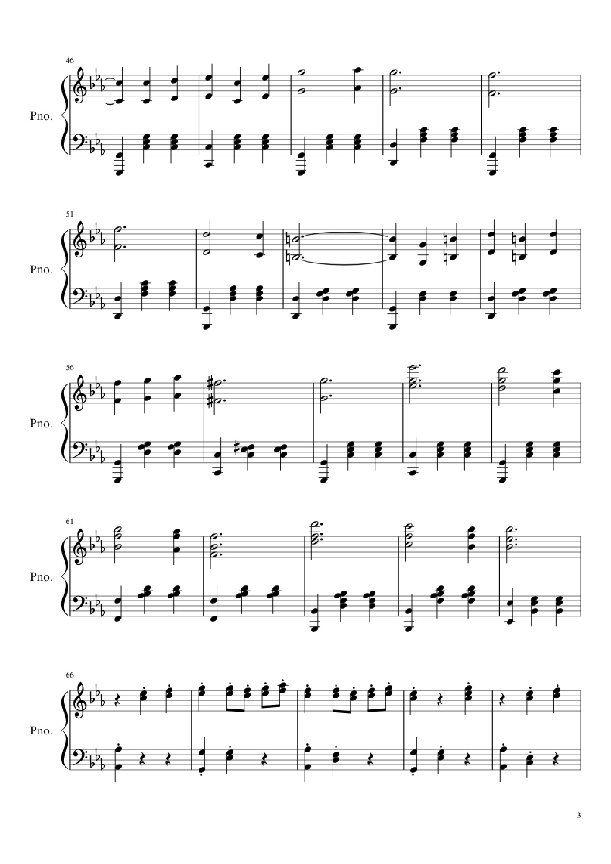 Trang 3 của Sheet nhạc PDF bài hát Waltz No. 2 Shostakovich Piano - Composed by Dmitri Shostakovich Transcribed by Andrea Tam