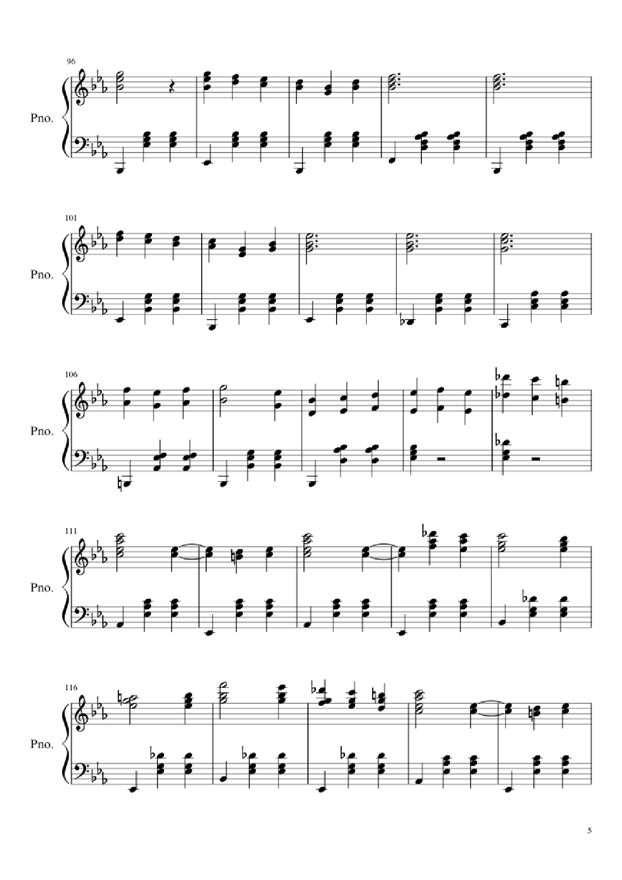 Trang 5 của Sheet nhạc PDF bài hát Waltz No. 2 Shostakovich Piano - Composed by Dmitri Shostakovich Transcribed by Andrea Tam