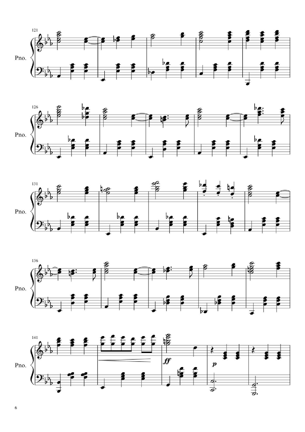 Trang 6 của Sheet nhạc PDF bài hát Waltz No. 2 Shostakovich Piano - Composed by Dmitri Shostakovich Transcribed by Andrea Tam