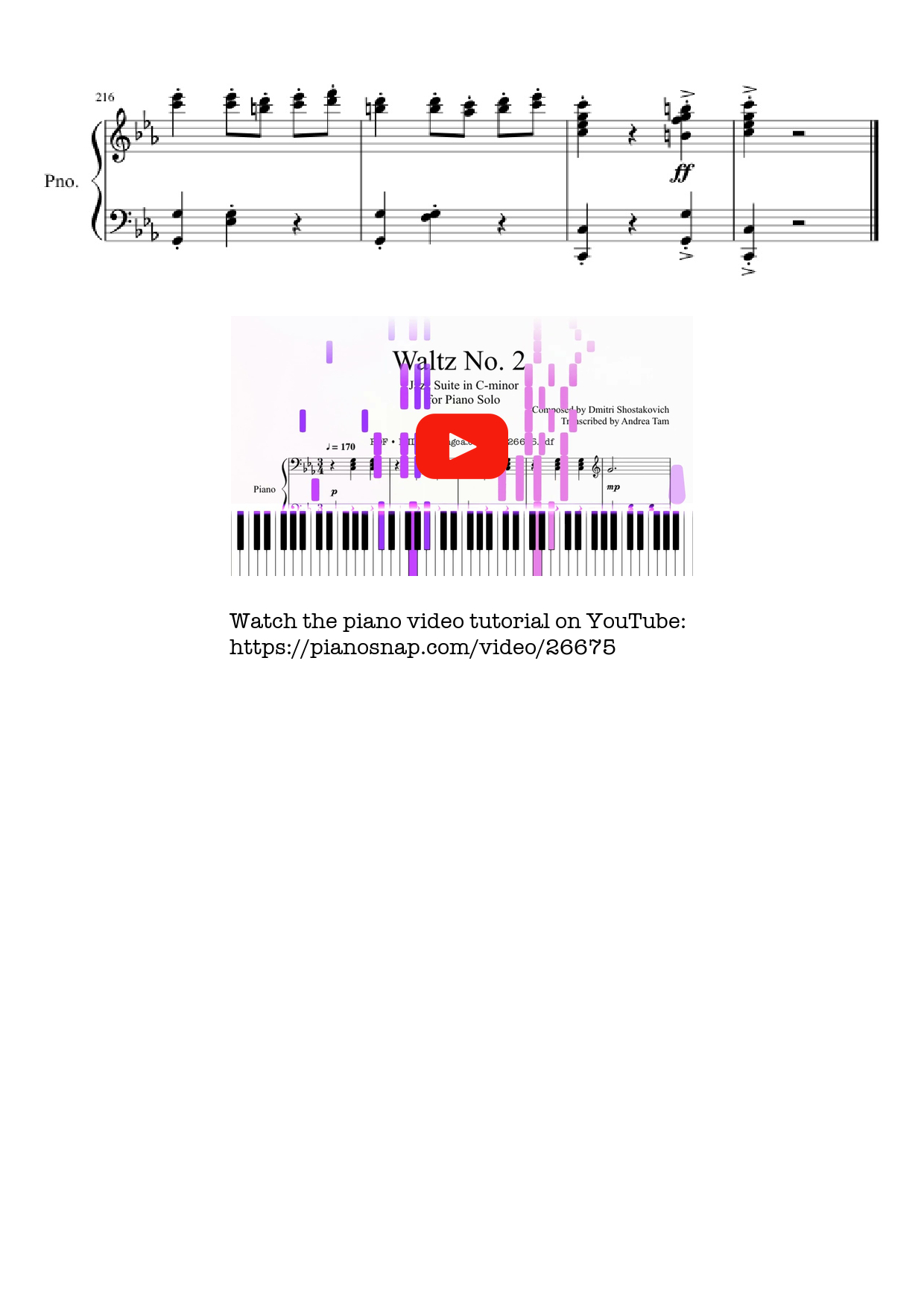 Trang 10 của Sheet nhạc PDF bài hát Waltz No. 2 Shostakovich Piano - Composed by Dmitri Shostakovich Transcribed by Andrea Tam