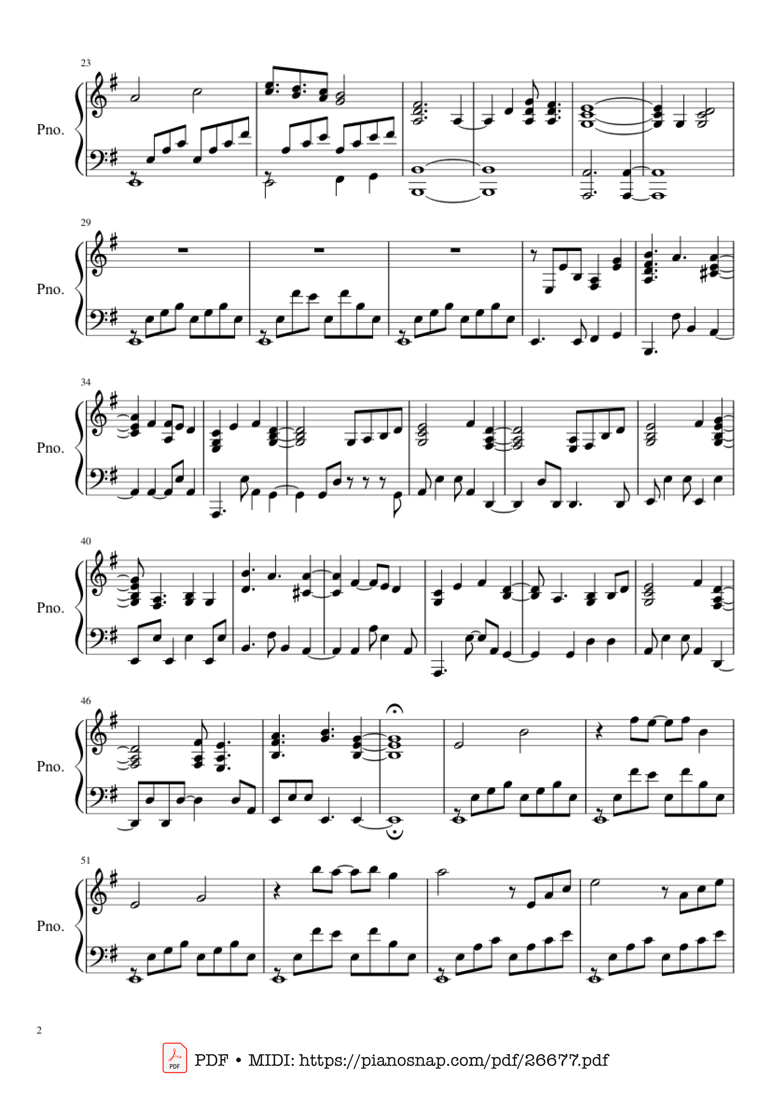 Trang 2 của Sheet nhạc PDF Piano bài hát Late Goodbye Piano - Poets of the Fall