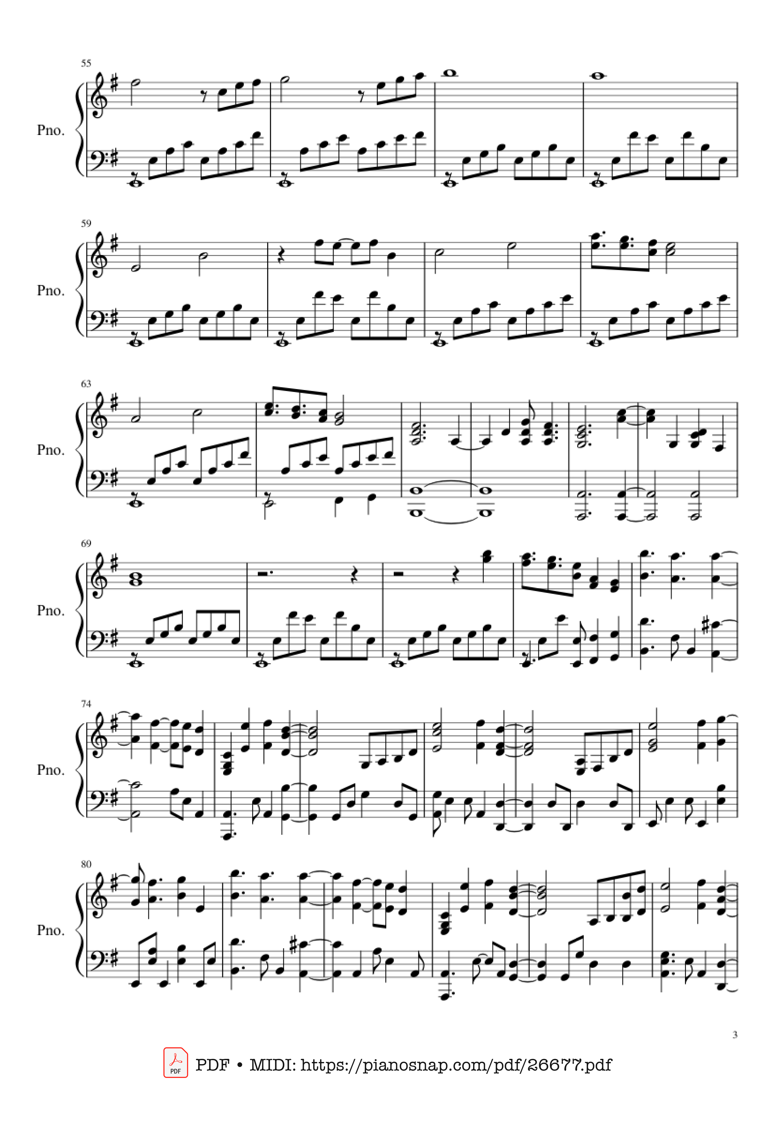 Trang 3 của Sheet nhạc PDF Piano bài hát Late Goodbye Piano - Poets of the Fall