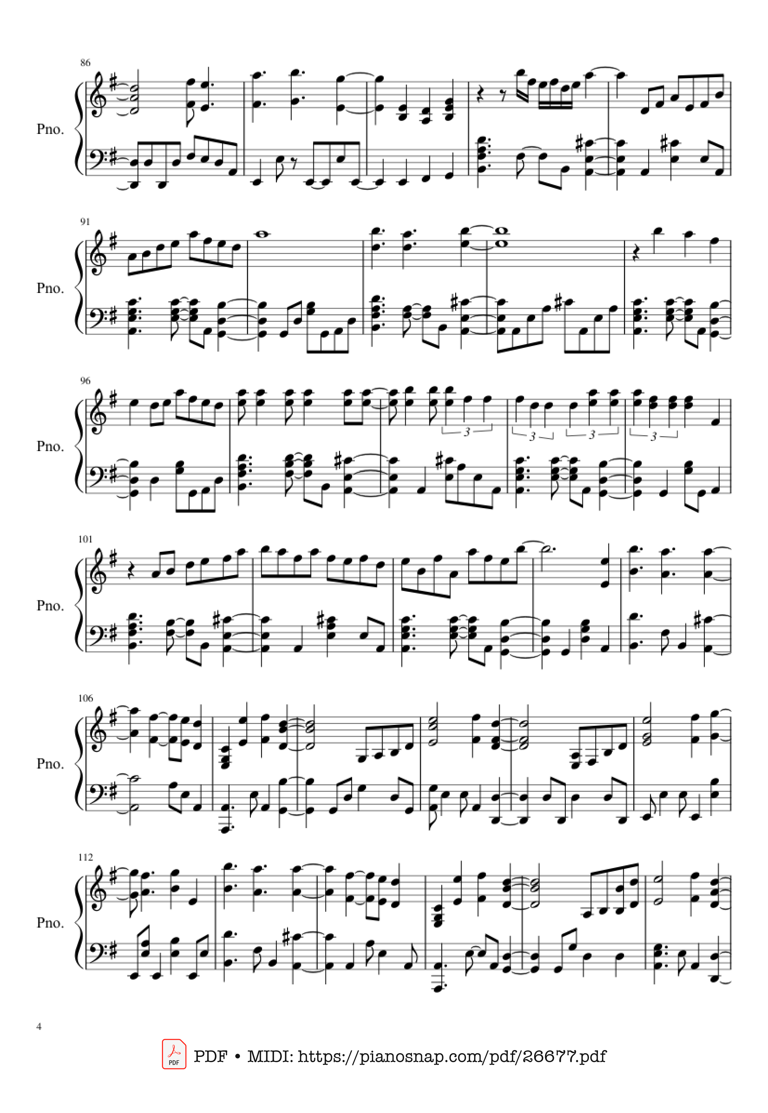 Trang 4 của Sheet nhạc PDF Piano bài hát Late Goodbye Piano - Poets of the Fall