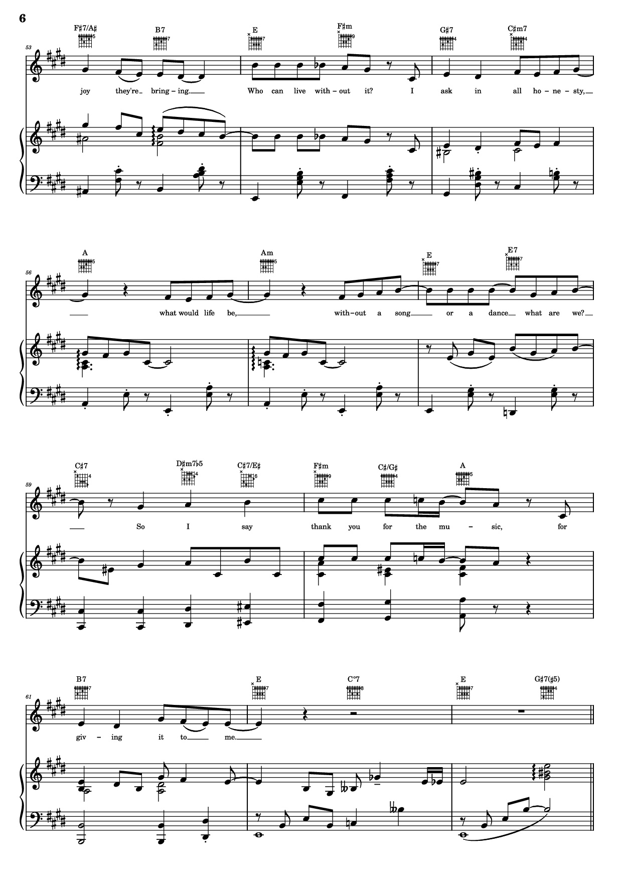 Trang 6 của Sheet nhạc PDF Piano Guitar Tab bài hát Thank You For The Music Piano - B. Andersson/B. Ulvaeus