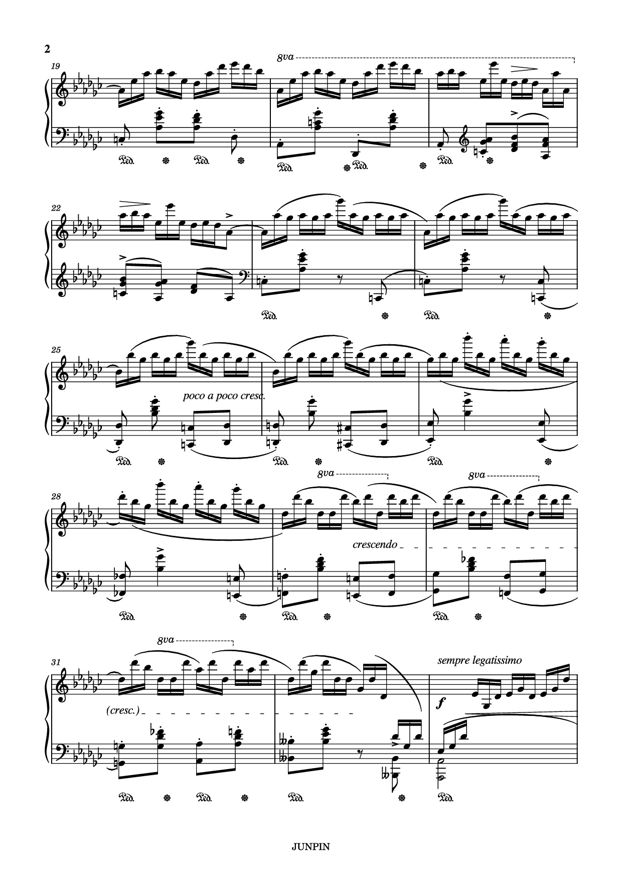 Trang 2 của Sheet nhạc PDF bài hát Etude Op.10 No.5 in Gb Major "Black keys" Piano - Chopin 