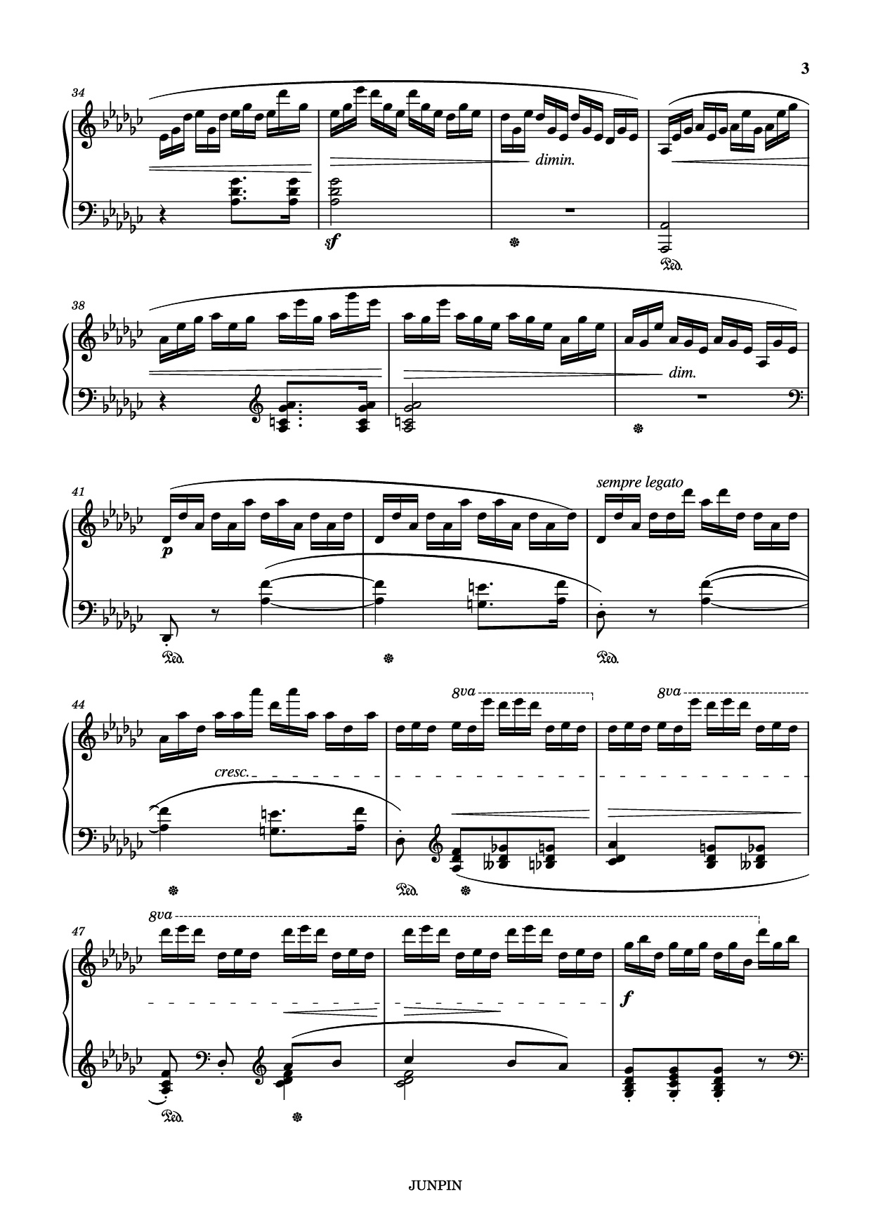 Trang 3 của Sheet nhạc PDF bài hát Etude Op.10 No.5 in Gb Major "Black keys" Piano - Chopin 