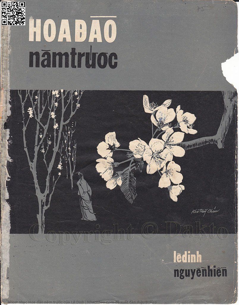 Trang 1 của Sheet nhạc PDF bài hát Hoa đào năm trước - Lê Dinh