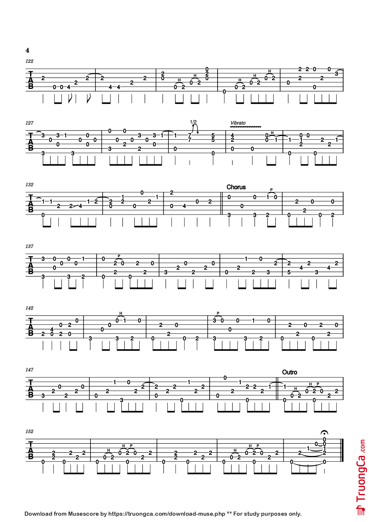 Trang 4 của Sheet nhạc PDF bài hát Mrs. Robinson Guitar TAB - Paul Simon