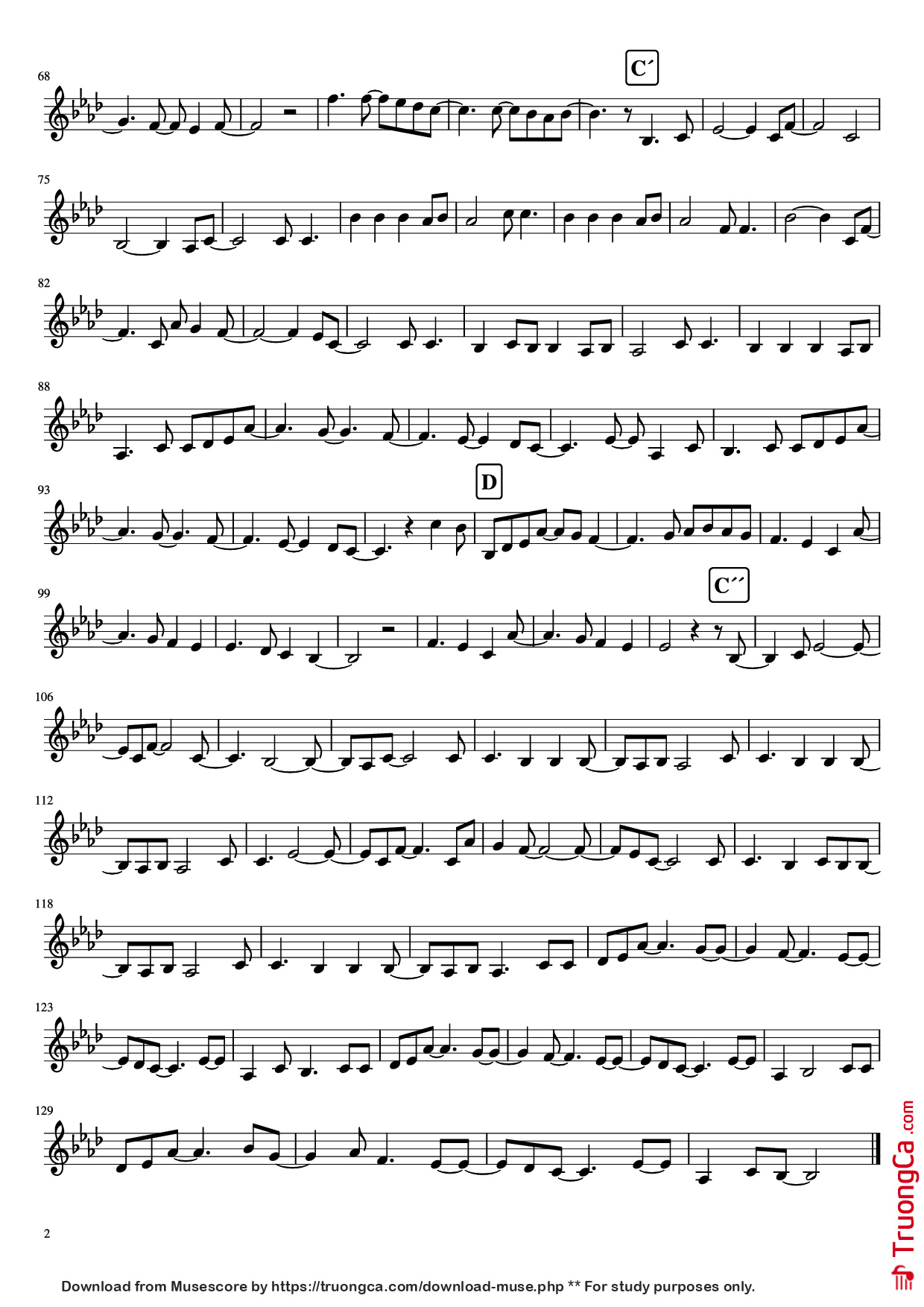 Trang 2 của Sheet nhạc PDF bài hát All of me Violin - Jhon legend