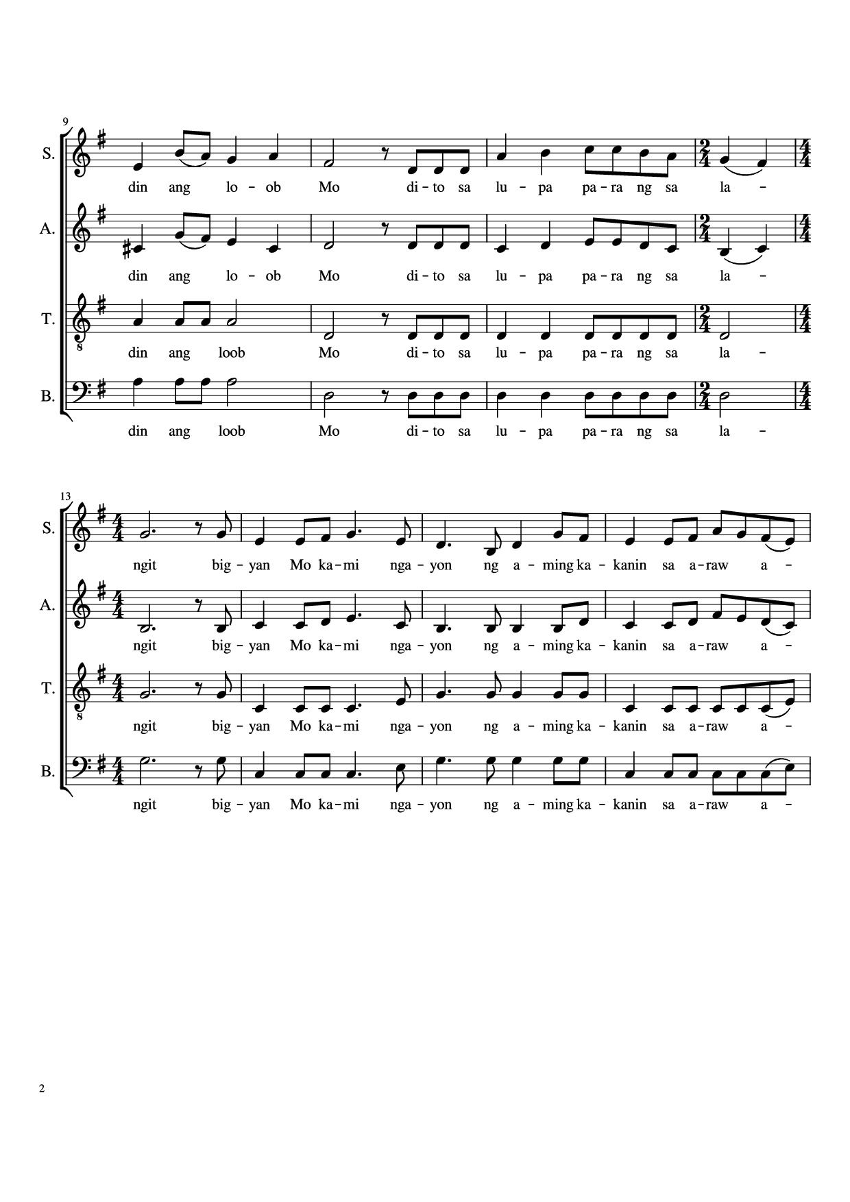 Trang 2 của Sheet nhạc PDF bài hát Ama Namin - Manoling V. Francisco SJ