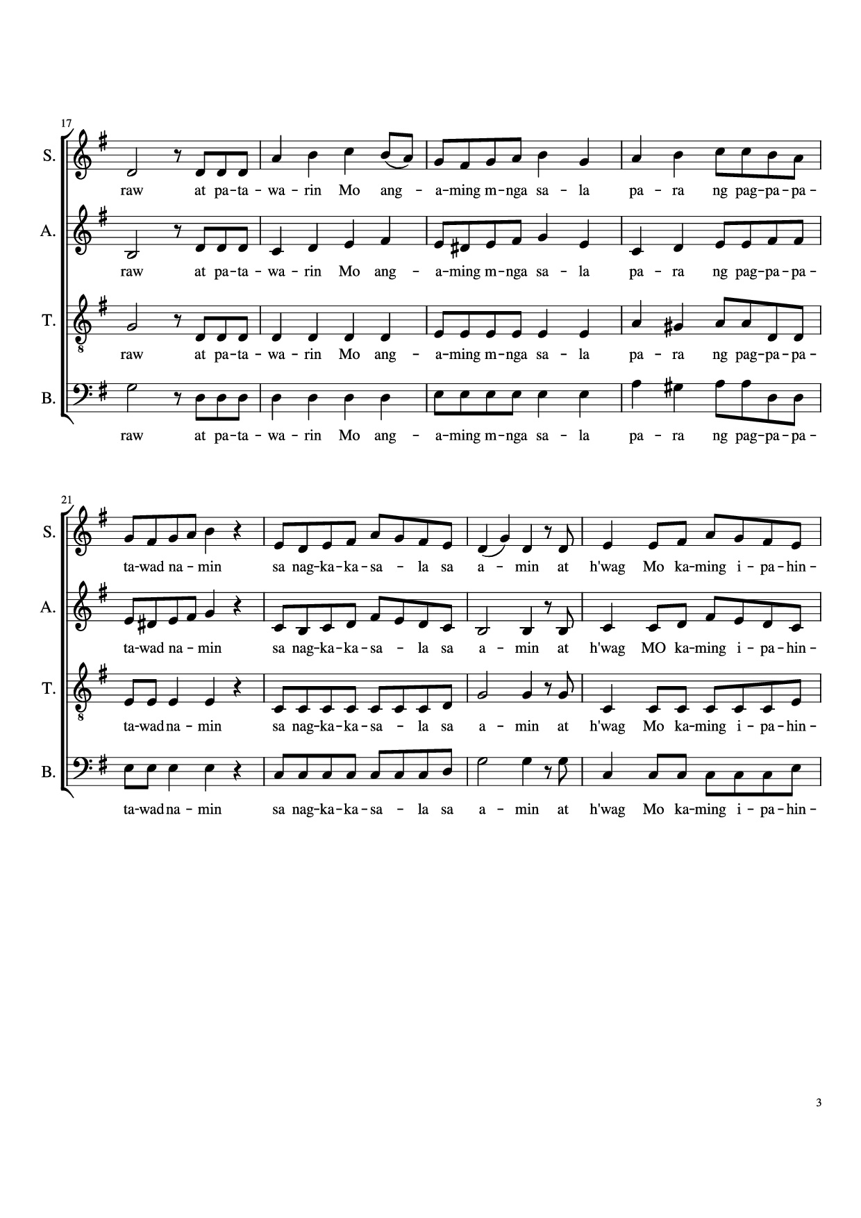 Trang 3 của Sheet nhạc PDF bài hát Ama Namin - Manoling V. Francisco SJ