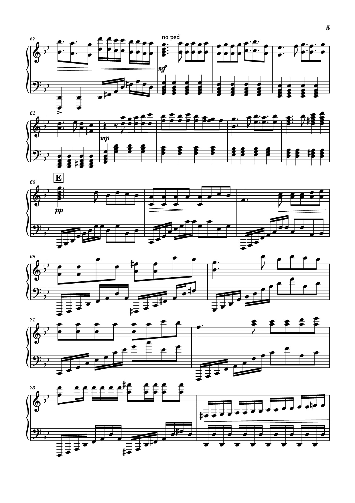 Trang 5 của Sheet nhạc PDF Piano bài hát Prologue: Lycoris Radiata Piano - Spikes