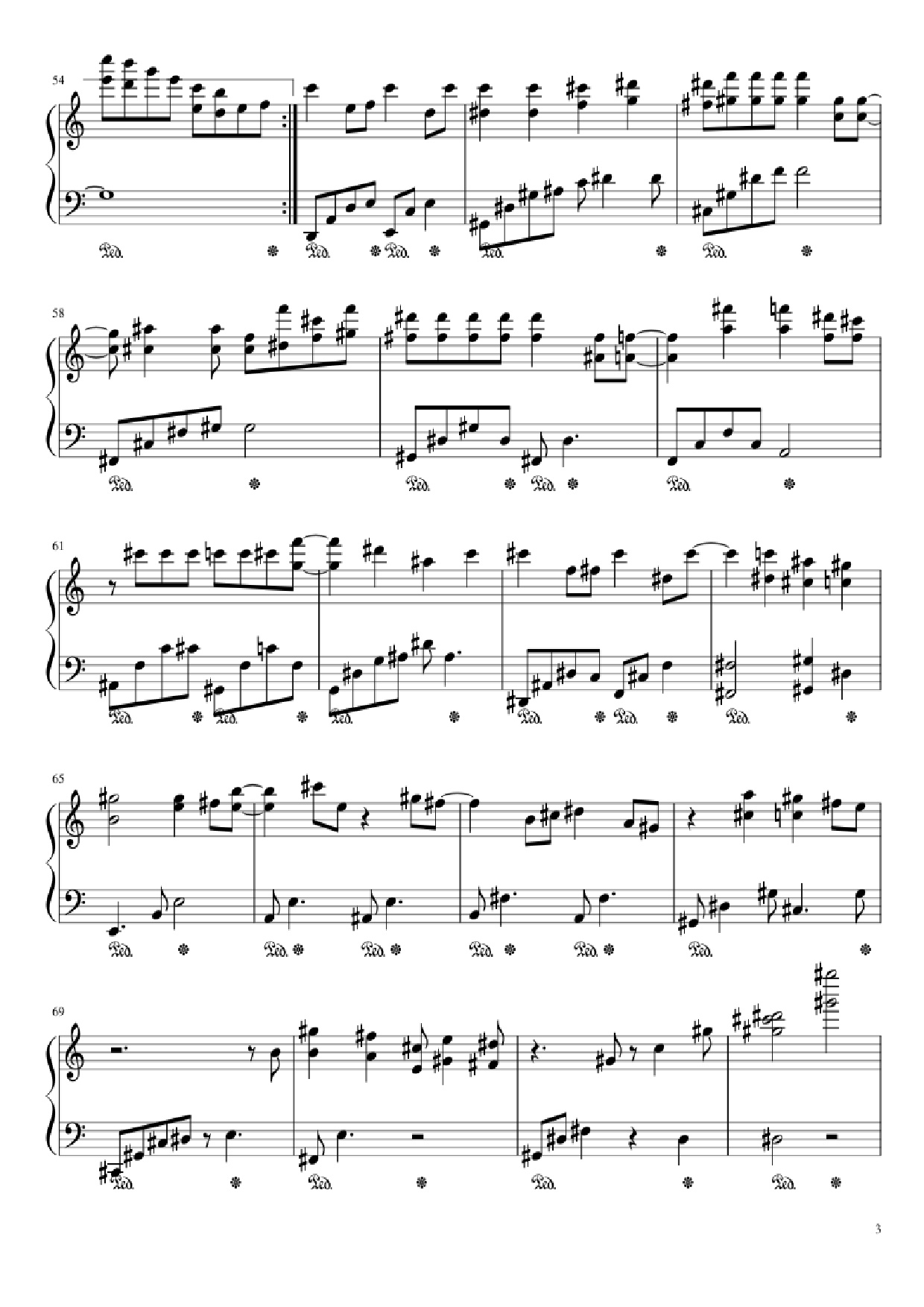 Trang 3 của Sheet nhạc PDF Piano bài hát Nothing