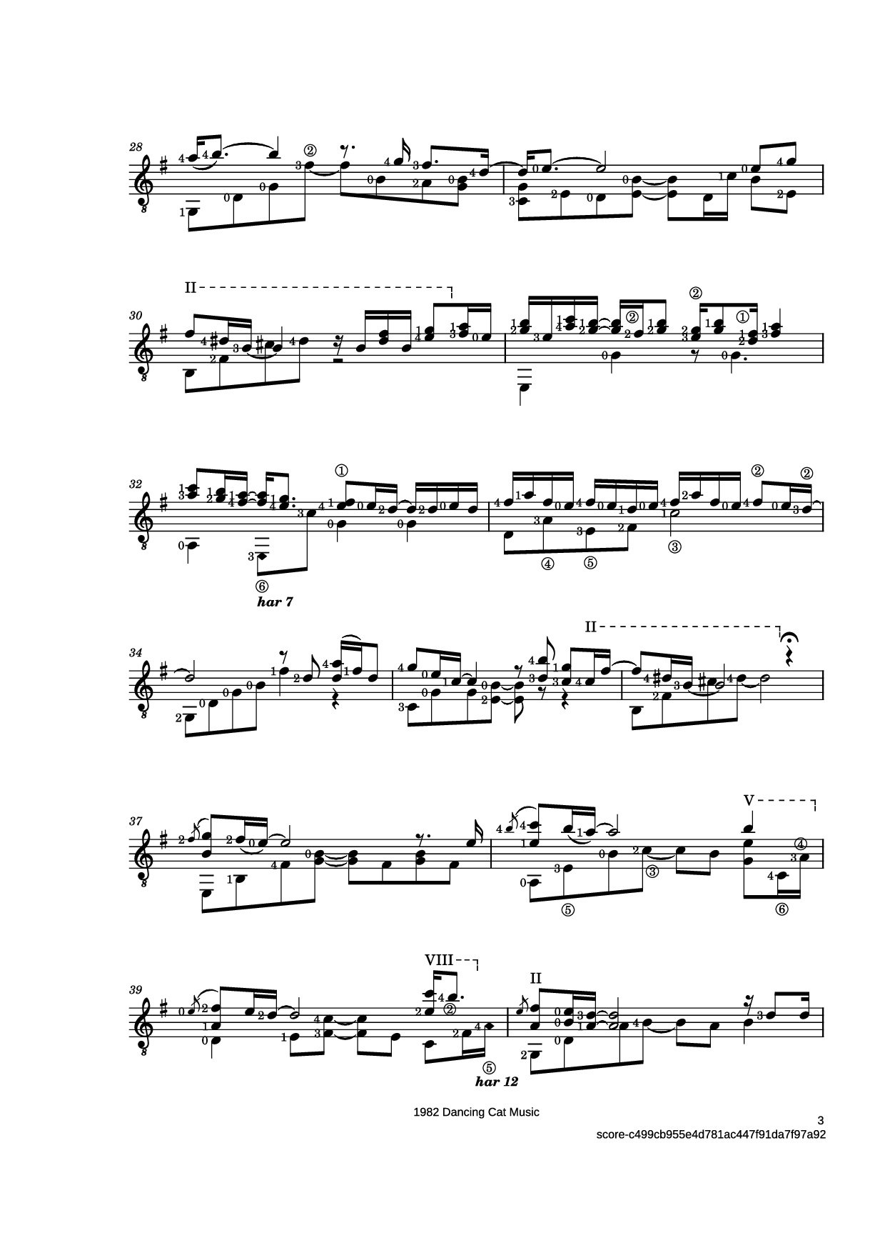 Trang 3 của Sheet nhạc PDF Guitar Tab bài hát Thanksgiving Guitar TAB - Music by