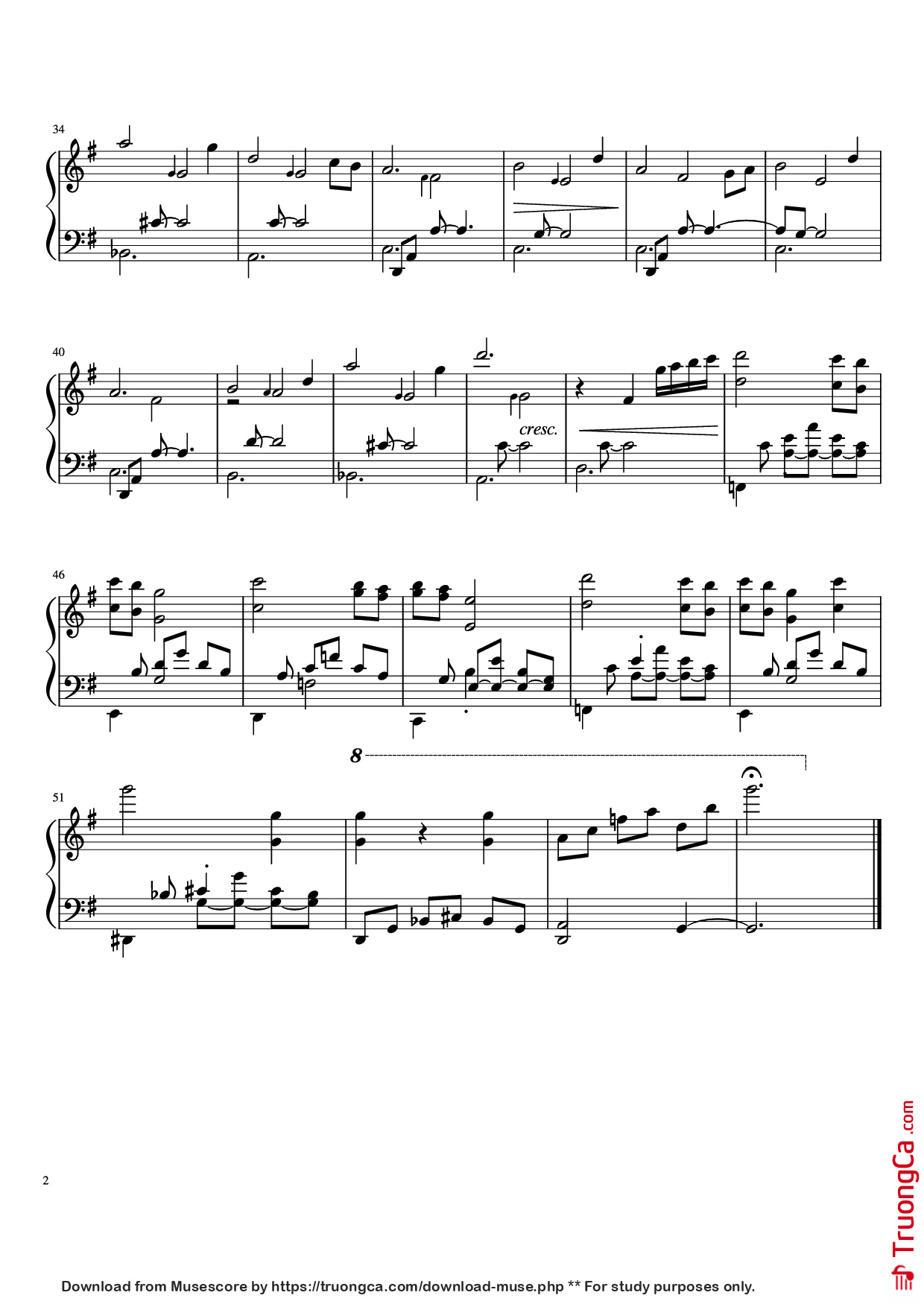 Trang 2 của Sheet nhạc PDF Piano bài hát Zelda