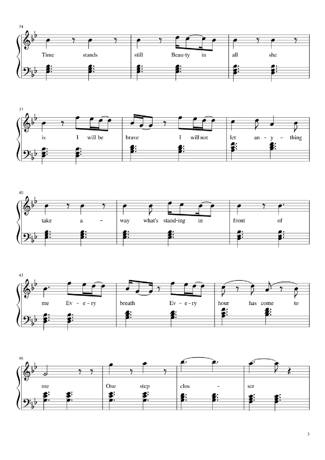 Trang 3 của Sheet nhạc PDF Piano bài hát A Thousand Years Piano - Christiana Perri