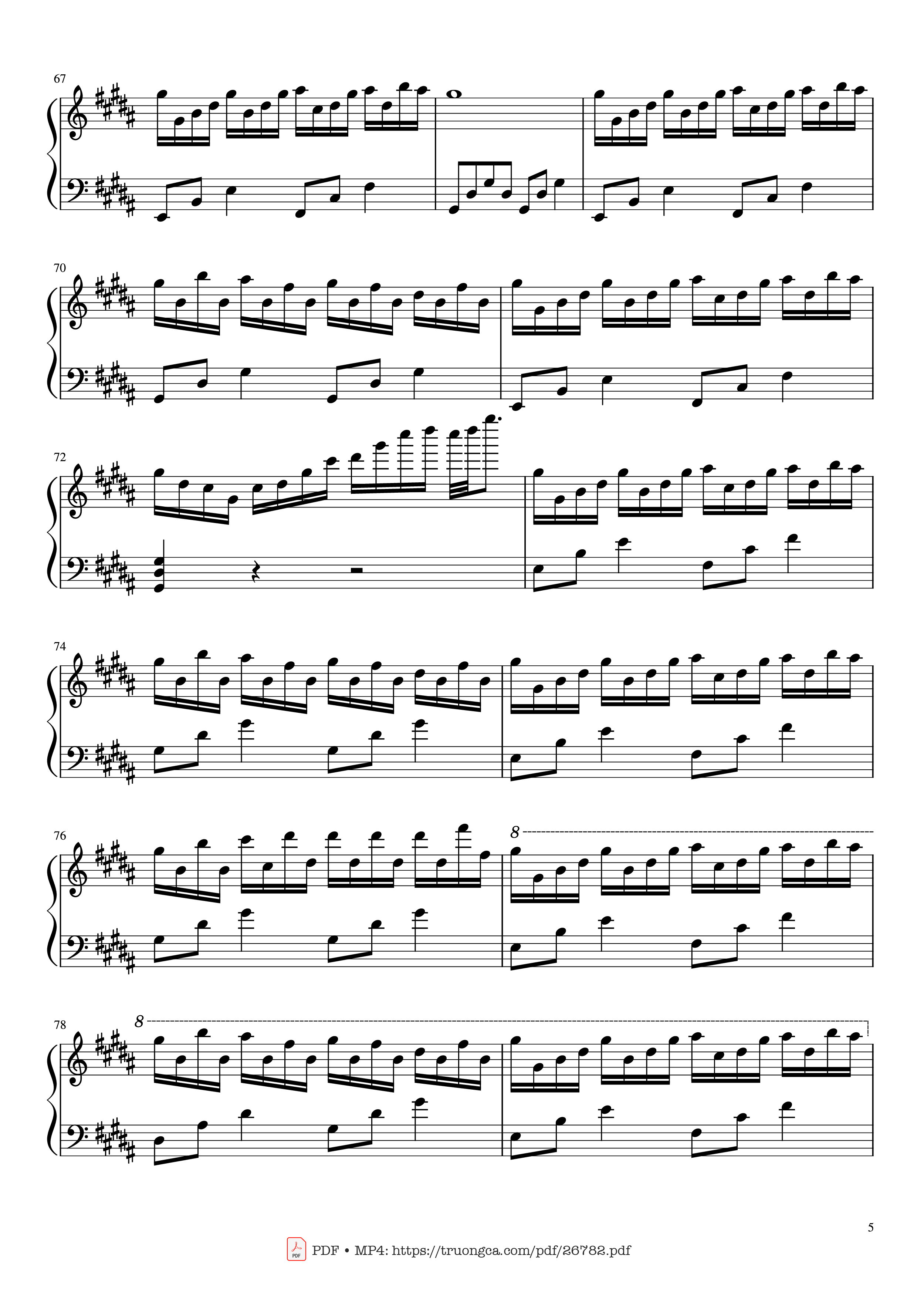 Trang 5 của Sheet nhạc PDF Piano bài hát Flower Dance Piano - Composed by DJ Okawari