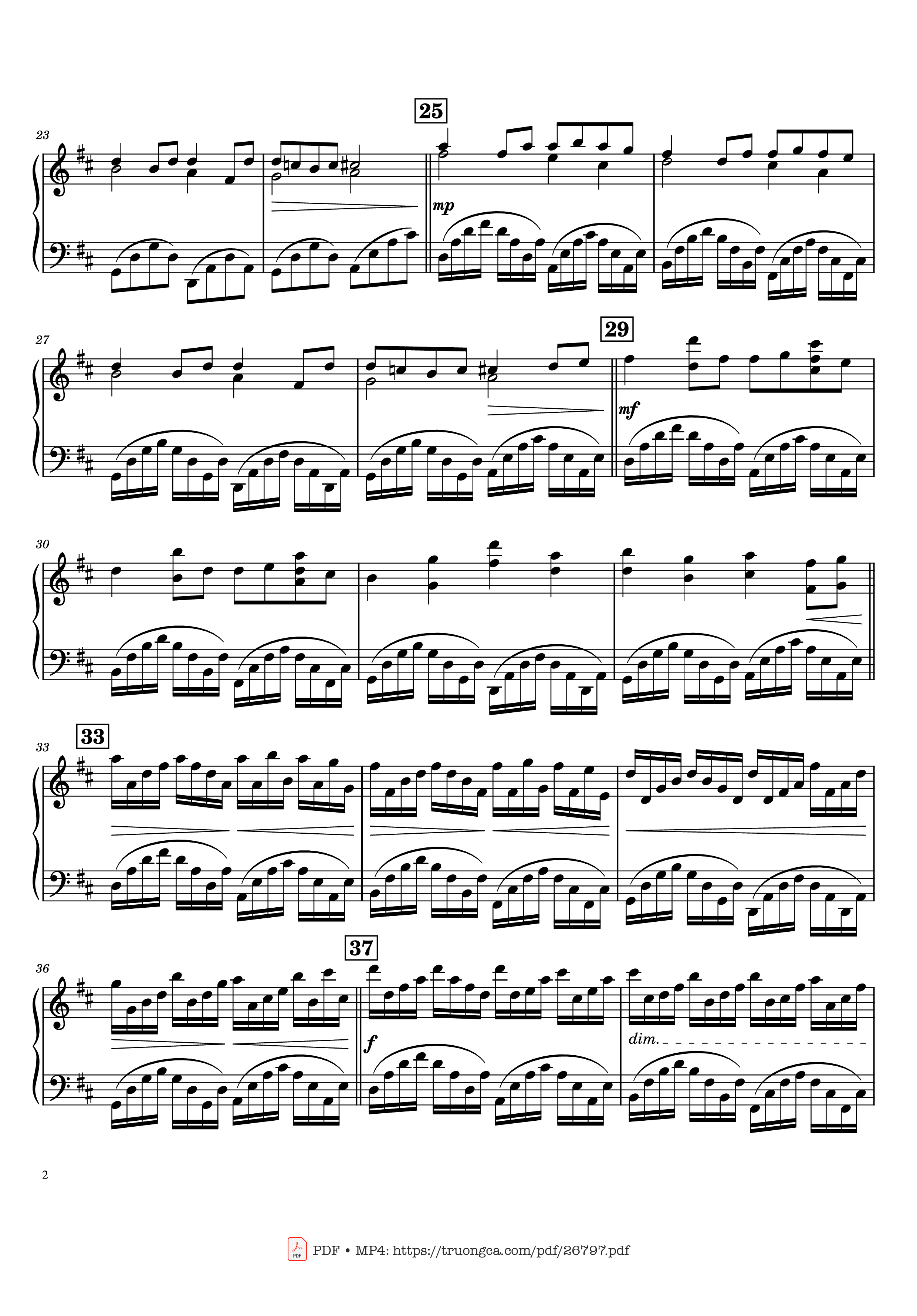 Trang 2 của Sheet nhạc PDF Piano bài hát Pachelbel