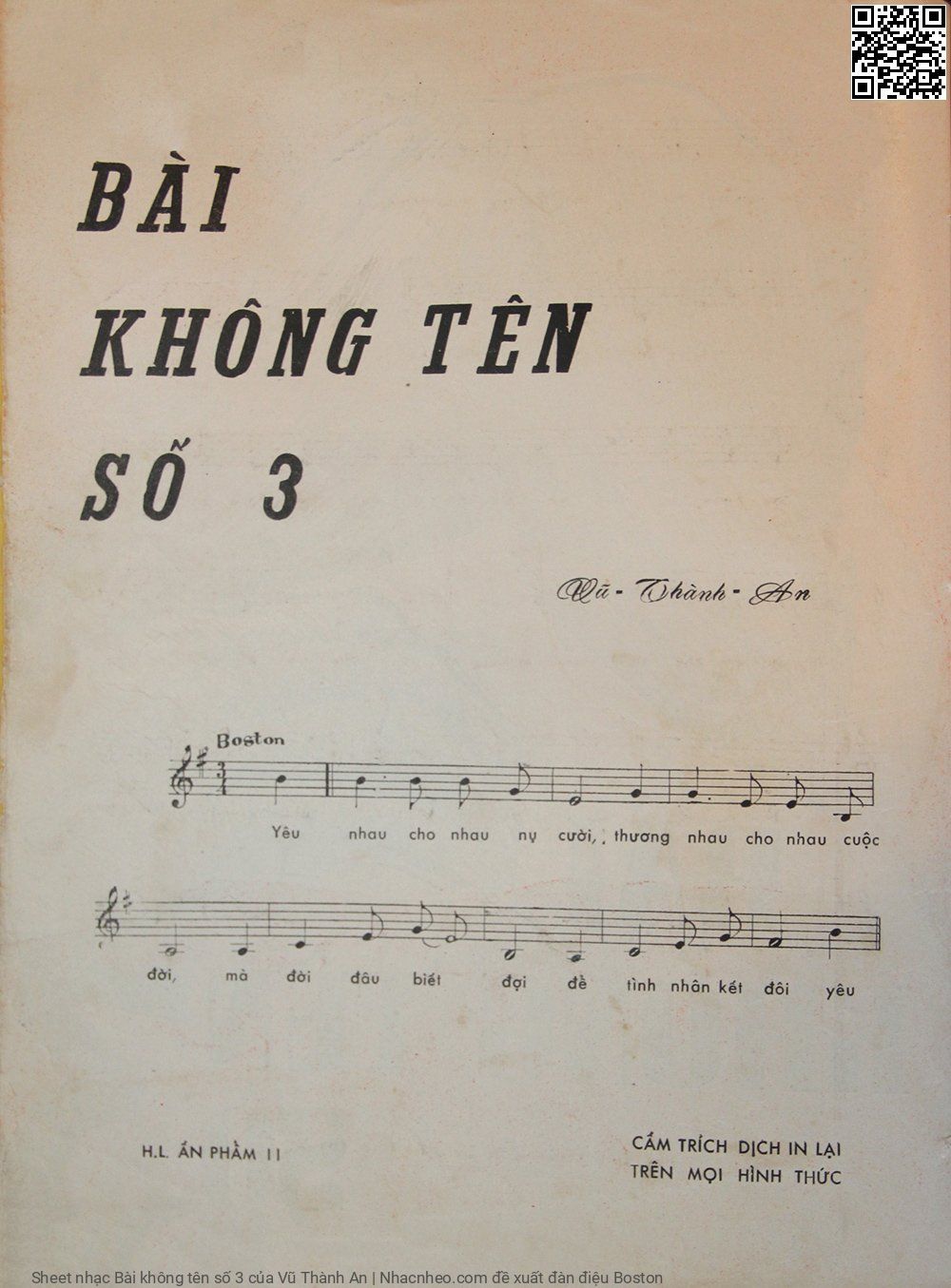 Trang 2 của Sheet nhạc PDF bài hát Bài không tên số 3 - Vũ Thành An, 1. Yêu nhau  cho nhau nụ cười. Thương  nhau cho nhau cuộc  đời Mà  đời đâu biết  đợi