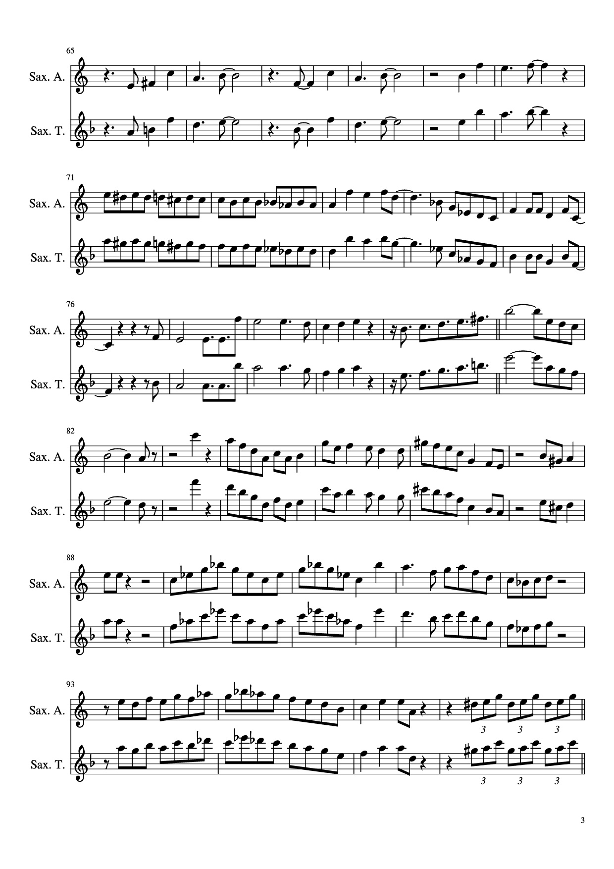 Trang 3 của Sheet nhạc PDF bài hát Blue Bossa Dexter Gordon - Undefined