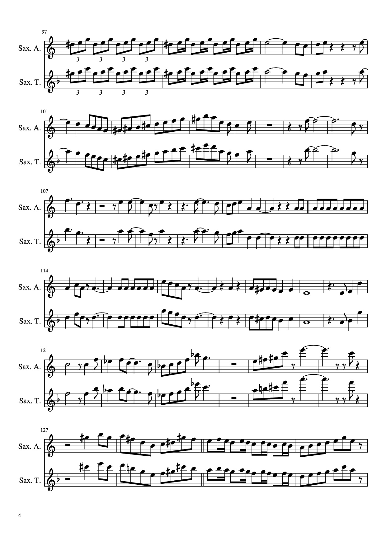 Trang 4 của Sheet nhạc PDF bài hát Blue Bossa Dexter Gordon - Undefined
