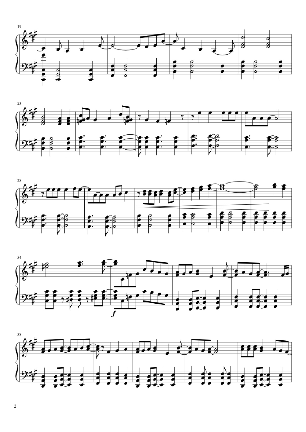 Trang 2 của Sheet nhạc PDF Piano bài hát Hikaru Nara Piano - Original Composer: Goose House Arr: DA830