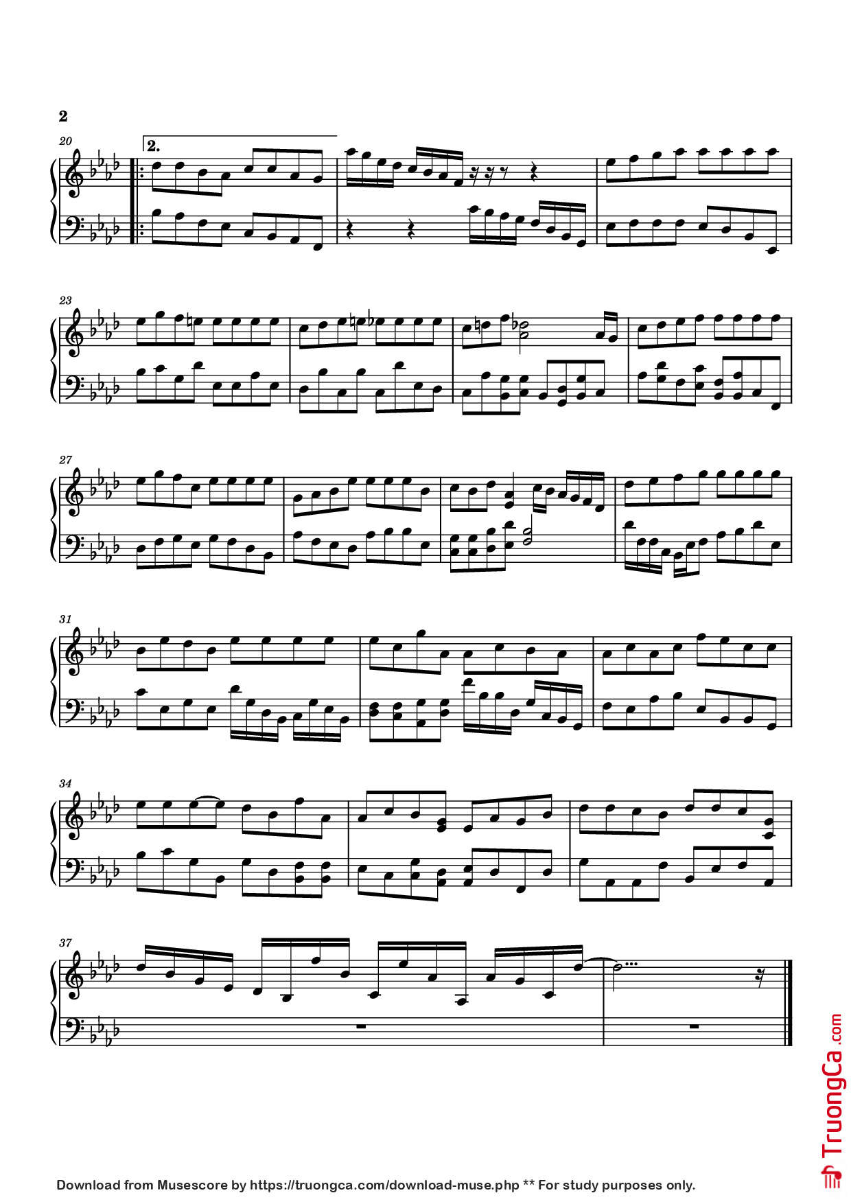 Trang 2 của Sheet nhạc PDF Piano bài hát Tuổi đá buồn Piano - Soạn cho Piano: Trí
