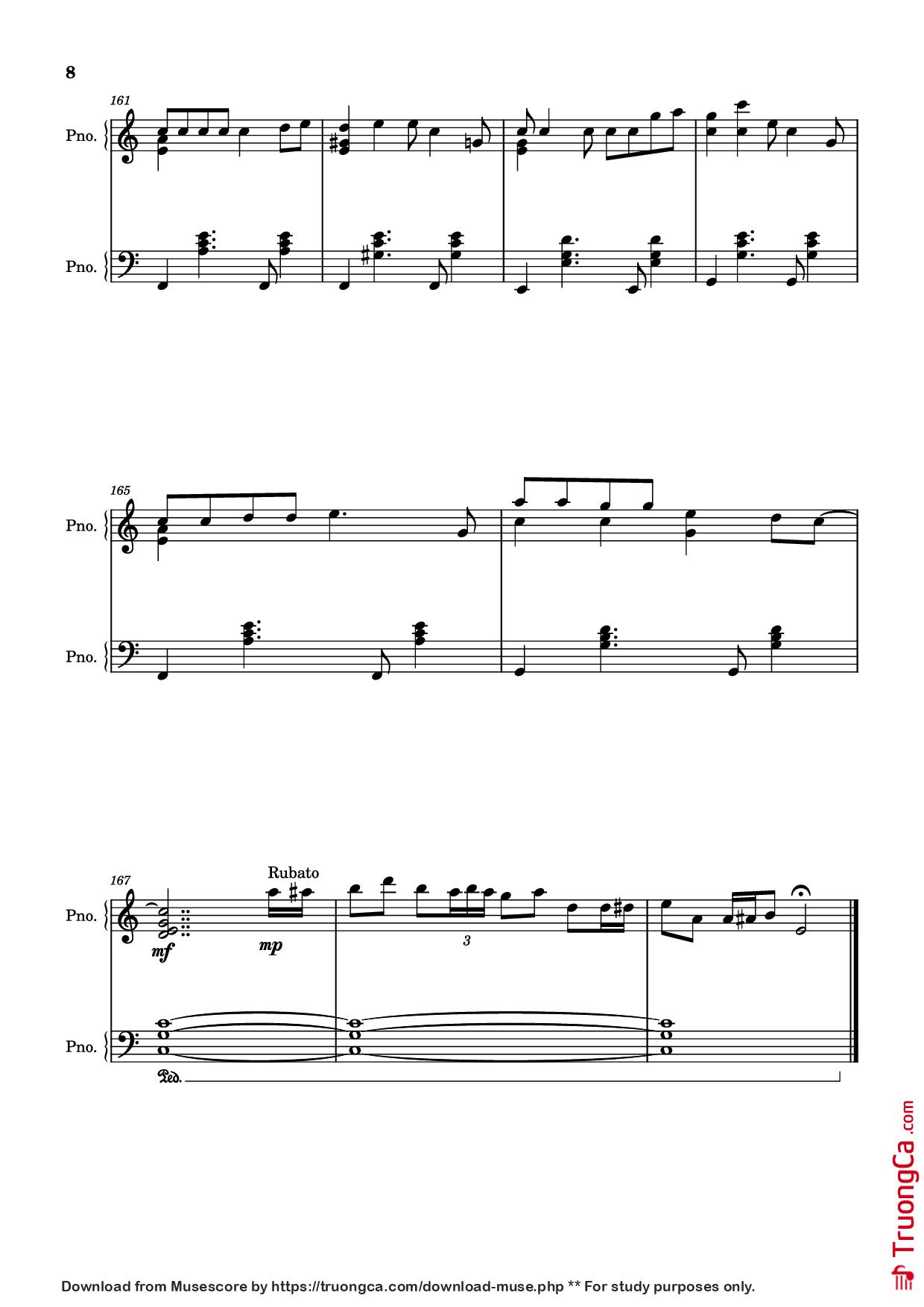 Trang 8 của Sheet nhạc PDF Piano bài hát Trapped in the Past Piano - Arranger: oldfrenchguy