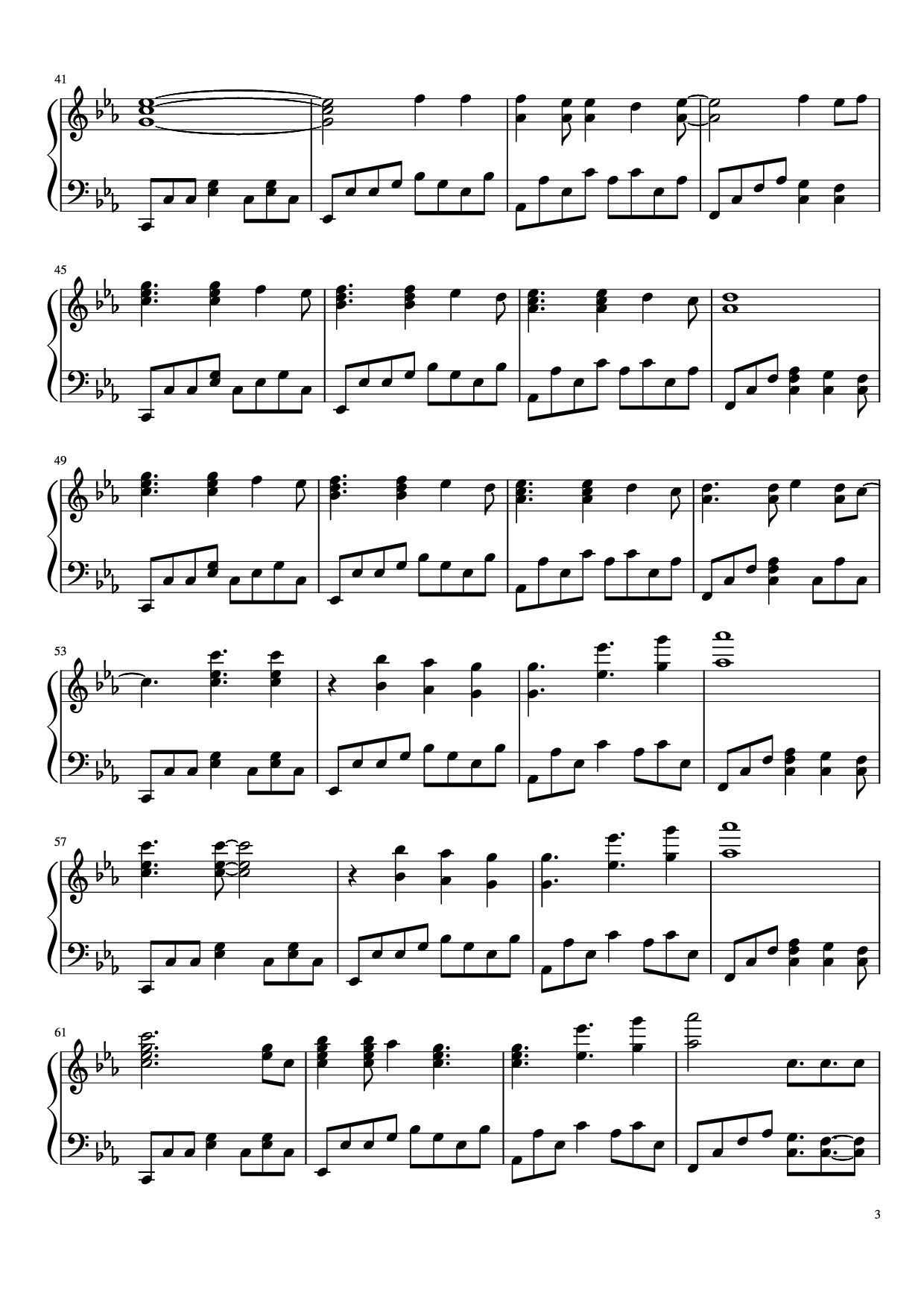 Trang 3 của Sheet nhạc PDF Piano bài hát Map of the Problematique Piano - Muse arr. Aphelea