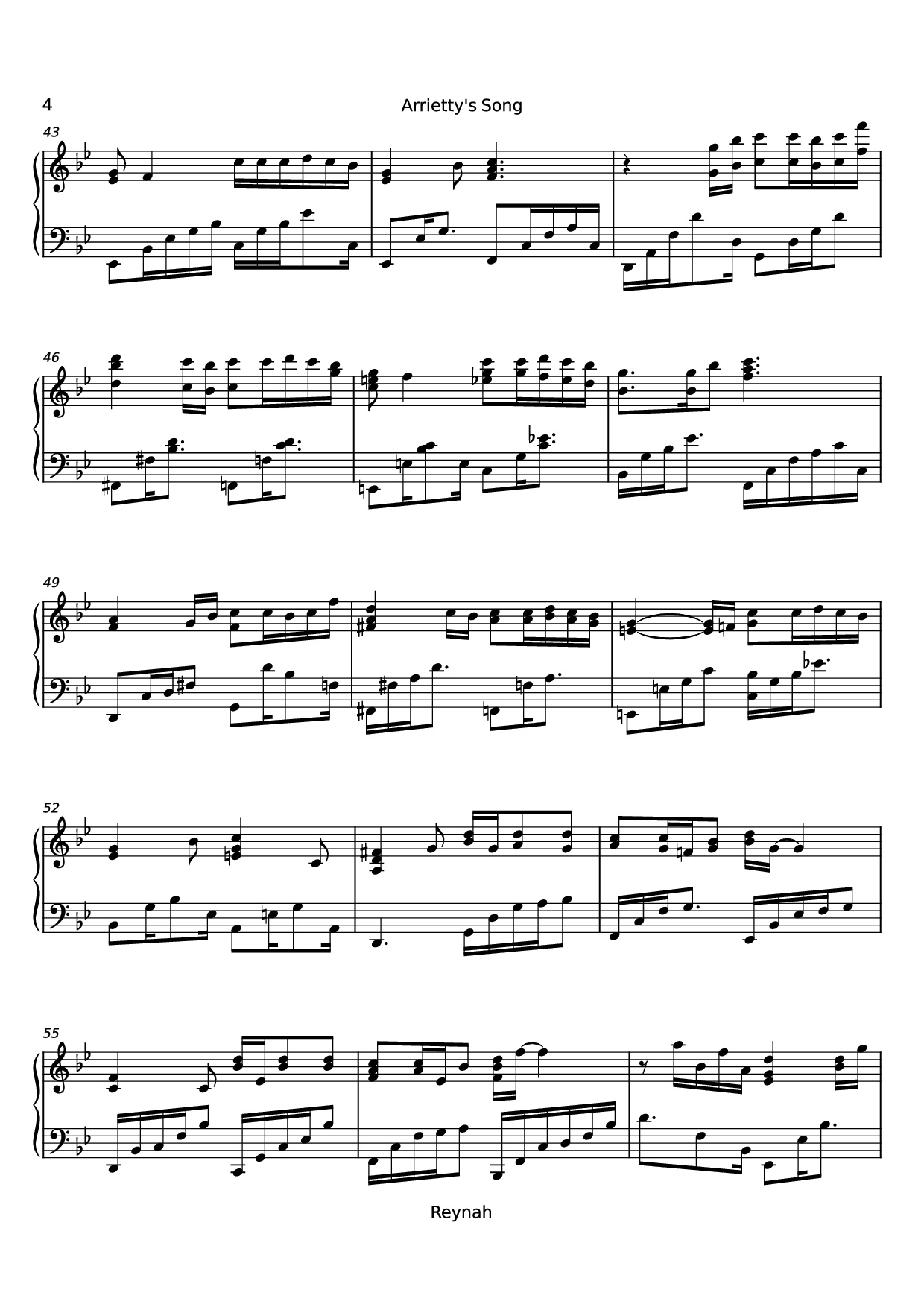 Trang 4 của Sheet nhạc PDF Piano bài hát Arrietty