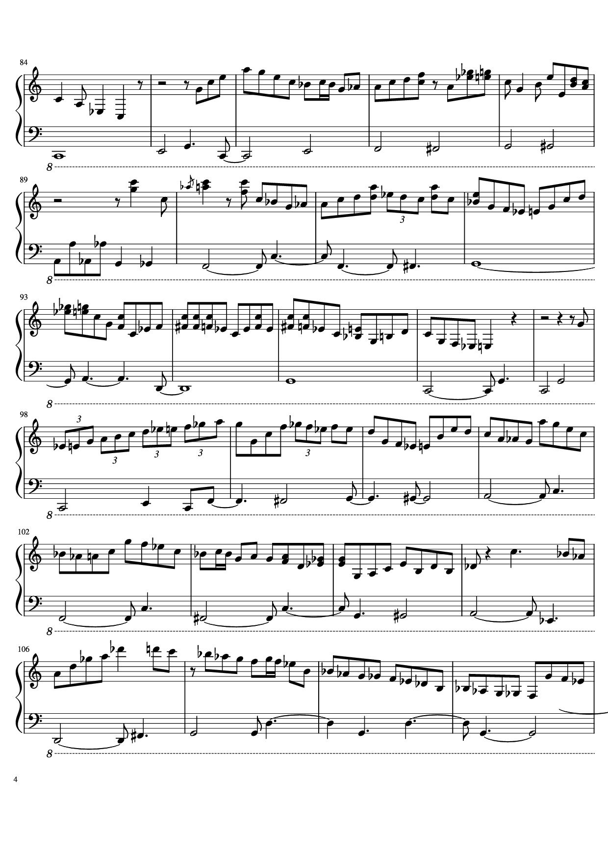 Trang 4 của Sheet nhạc PDF Piano bài hát C Jam Blues Piano - Oscar Peterson