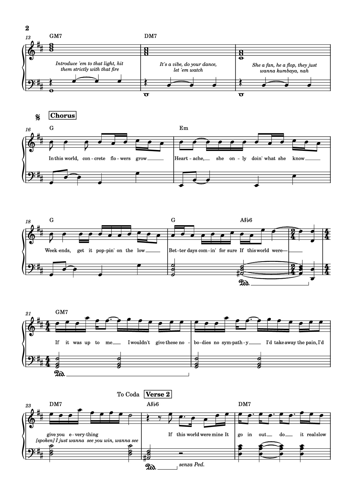 Trang 2 của Sheet nhạc PDF Piano bài hát LUTHER Piano - Kendrick Lamar