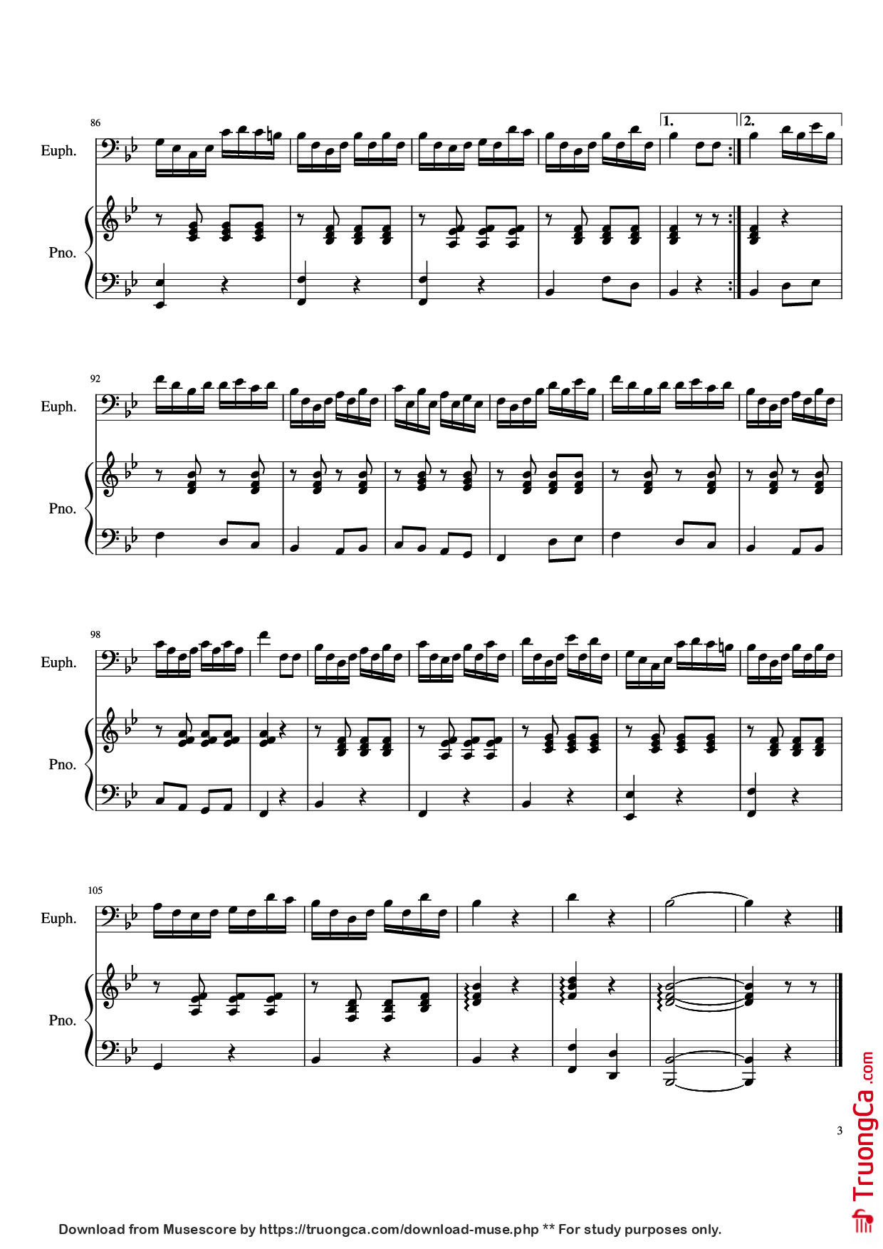 Trang 3 của Sheet nhạc PDF Piano bài hát Grandfather