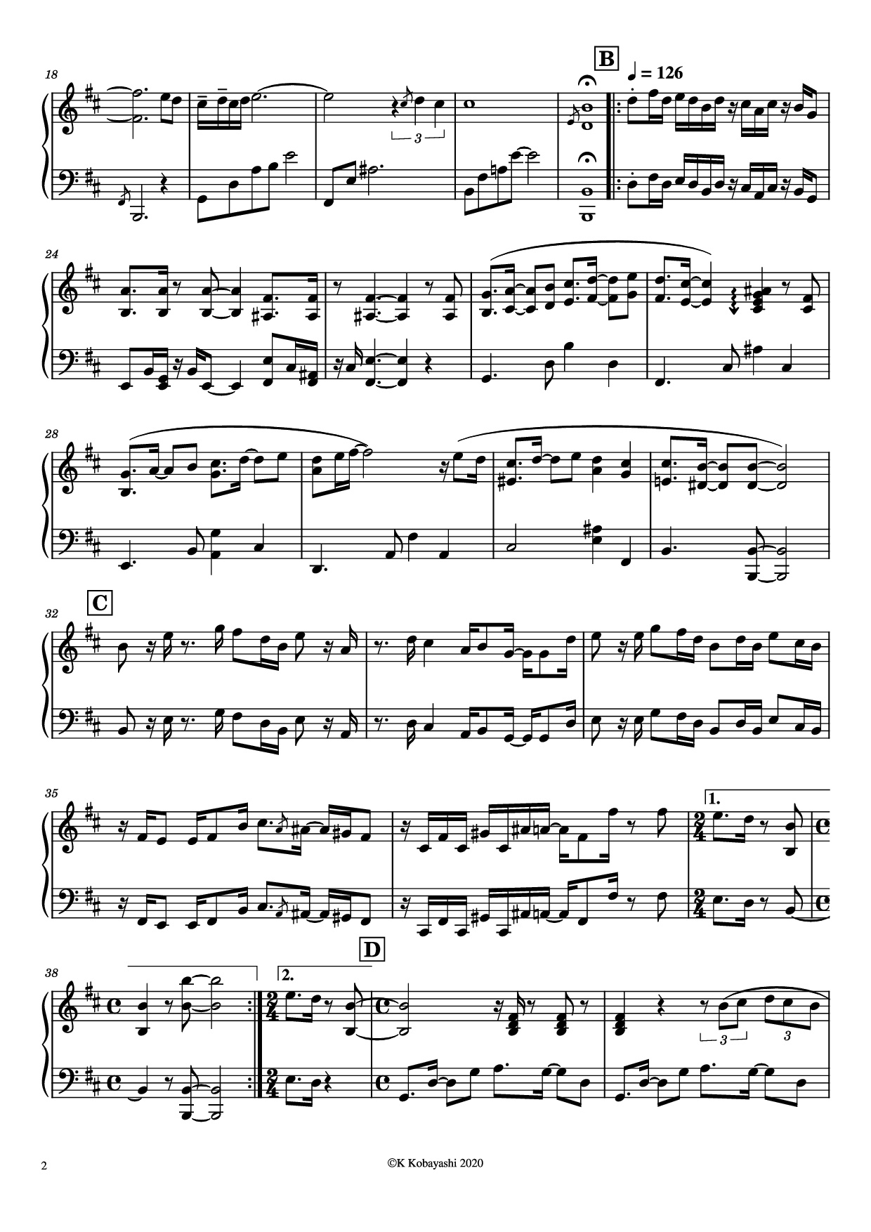 Trang 2 của Sheet nhạc PDF Piano bài hát Spain Piano - Composer:Chick Corea