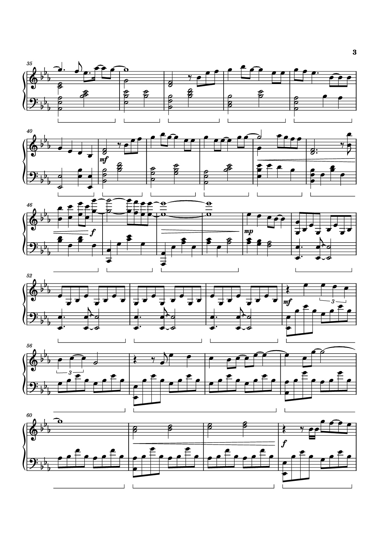 Trang 3 của Sheet nhạc PDF Piano bài hát Turning Page Piano - Fiji Life