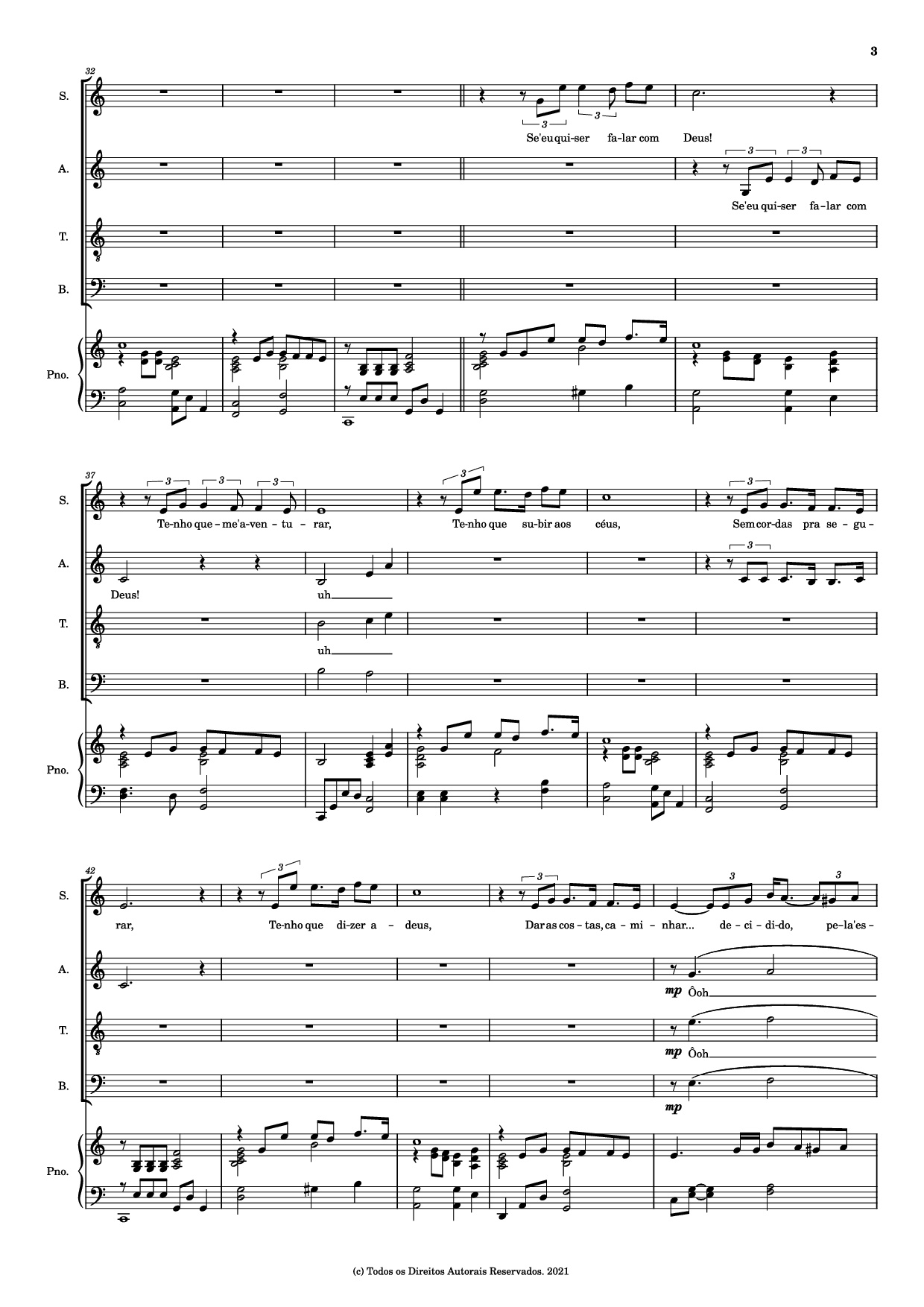 Trang 3 của Sheet nhạc PDF Piano bài hát Se Eu Quiser Falar Com Deus Piano - By. Gilberto Gil