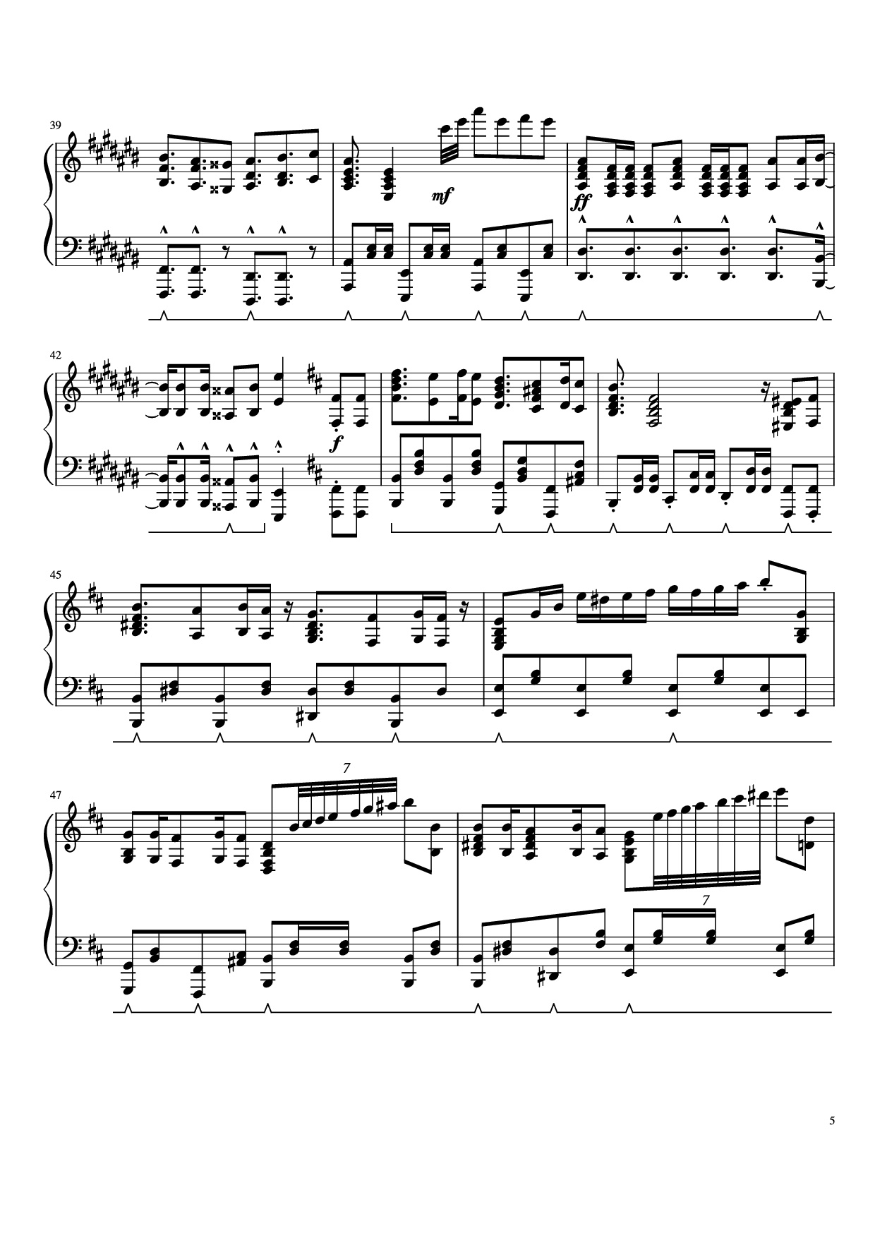 Trang 5 của Sheet nhạc PDF bài hát Prince Ali Piano - F.I.R.E