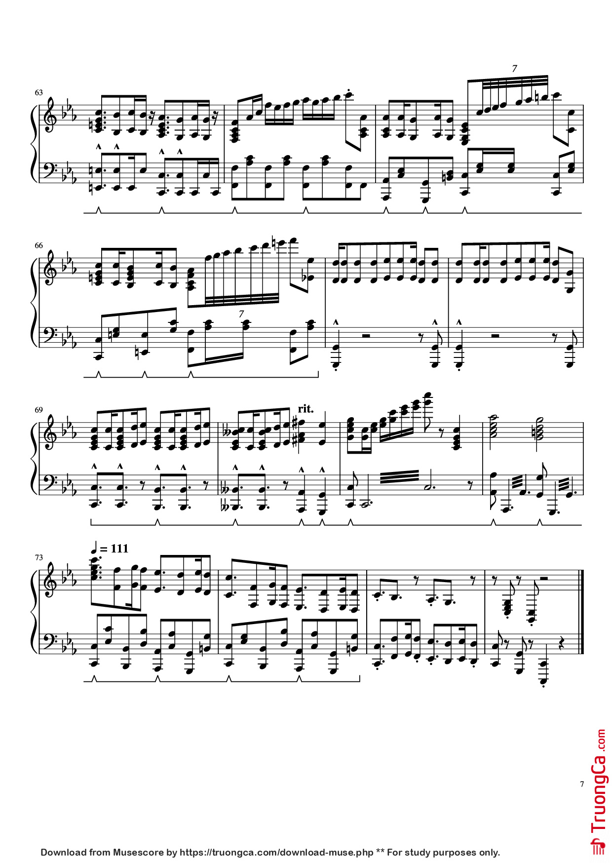 Trang 7 của Sheet nhạc PDF bài hát Prince Ali Piano - F.I.R.E