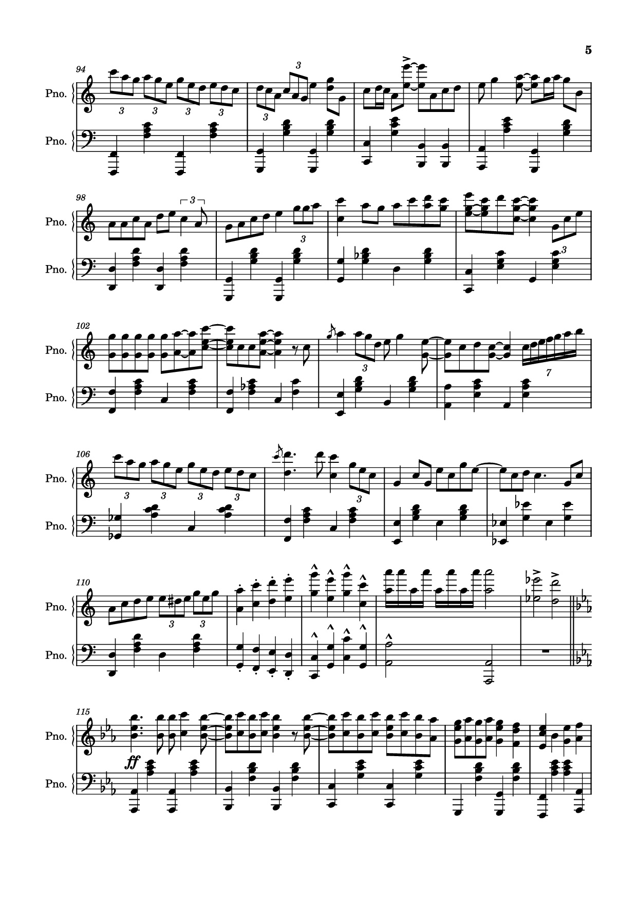 Trang 5 của Sheet nhạc PDF Piano bài hát Being low as dirt, taking what