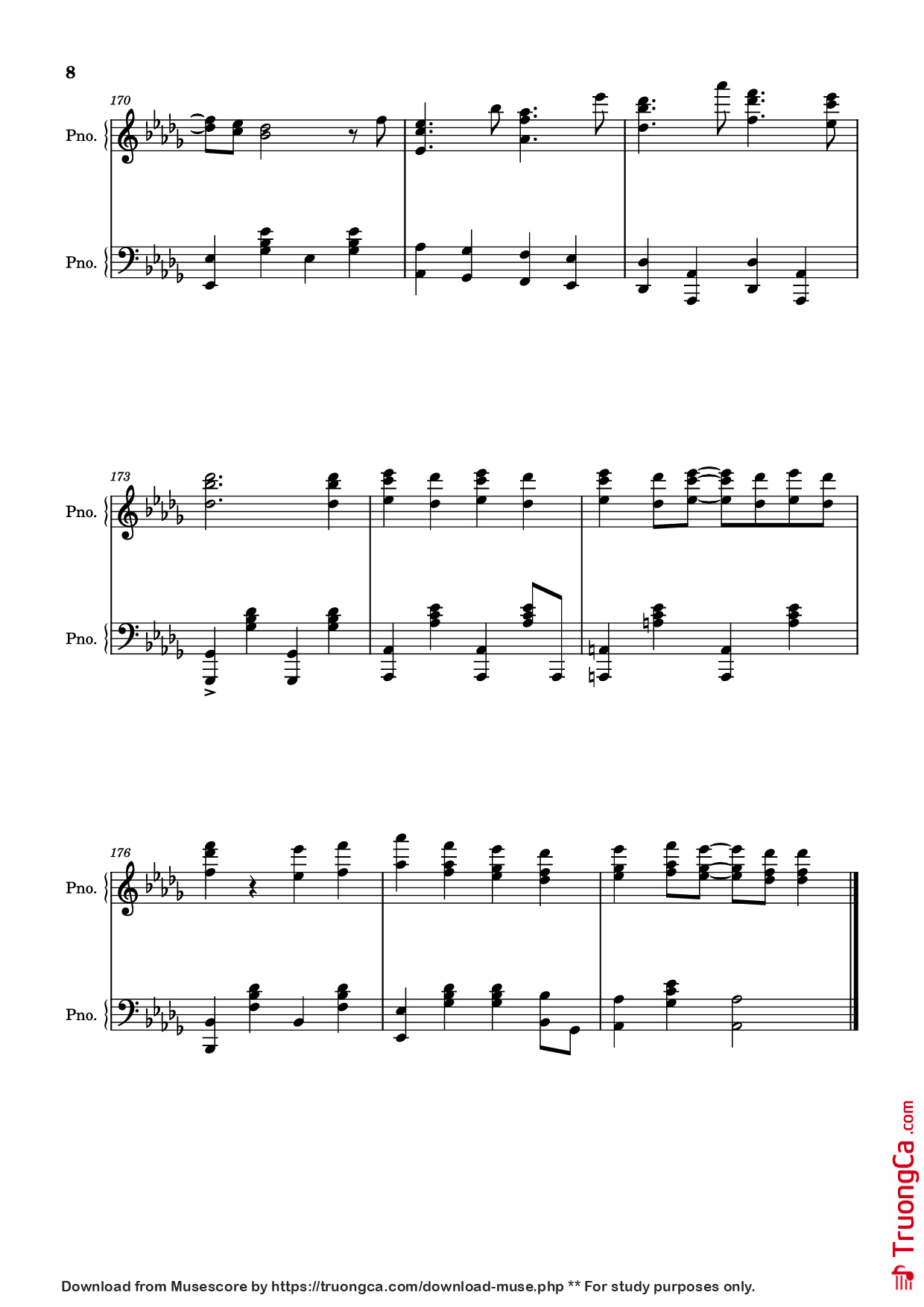 Trang 8 của Sheet nhạc PDF Piano bài hát Being low as dirt, taking what