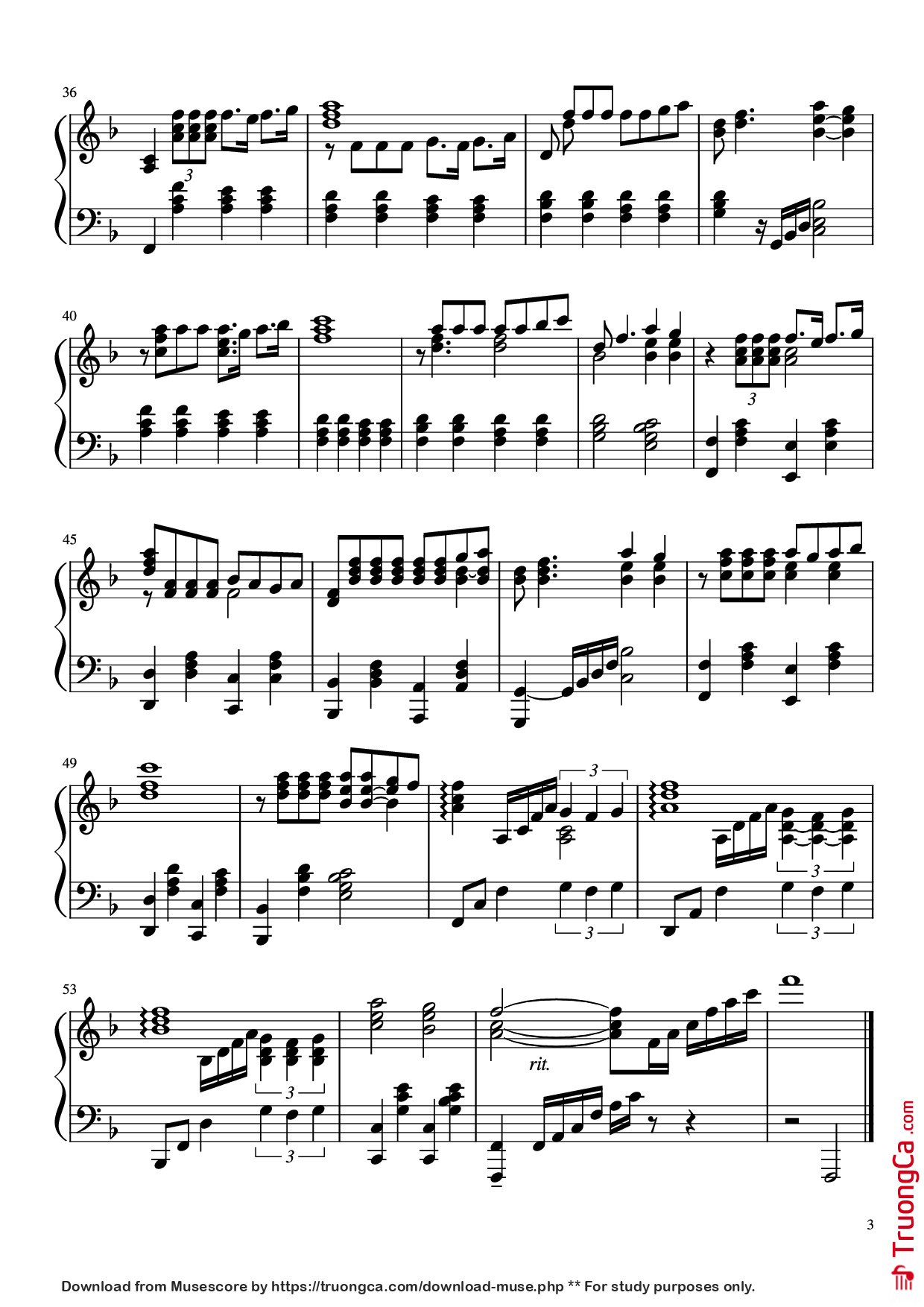 Trang 3 của Sheet nhạc PDF Piano bài hát I Dreamed A Dream Piano - Music By Claude-Michel Schonber